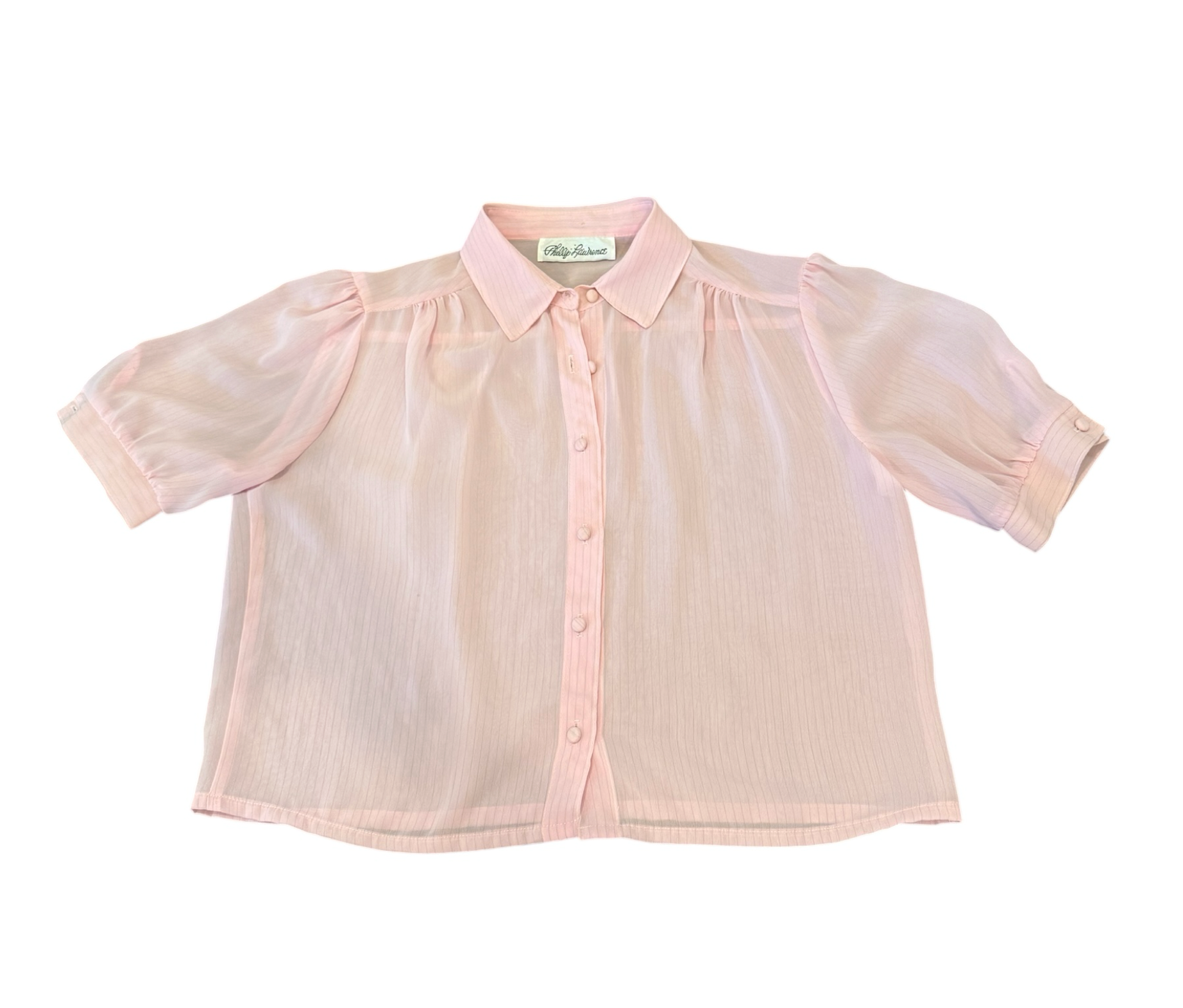 Short Sleeve Cropped Doily Shirt