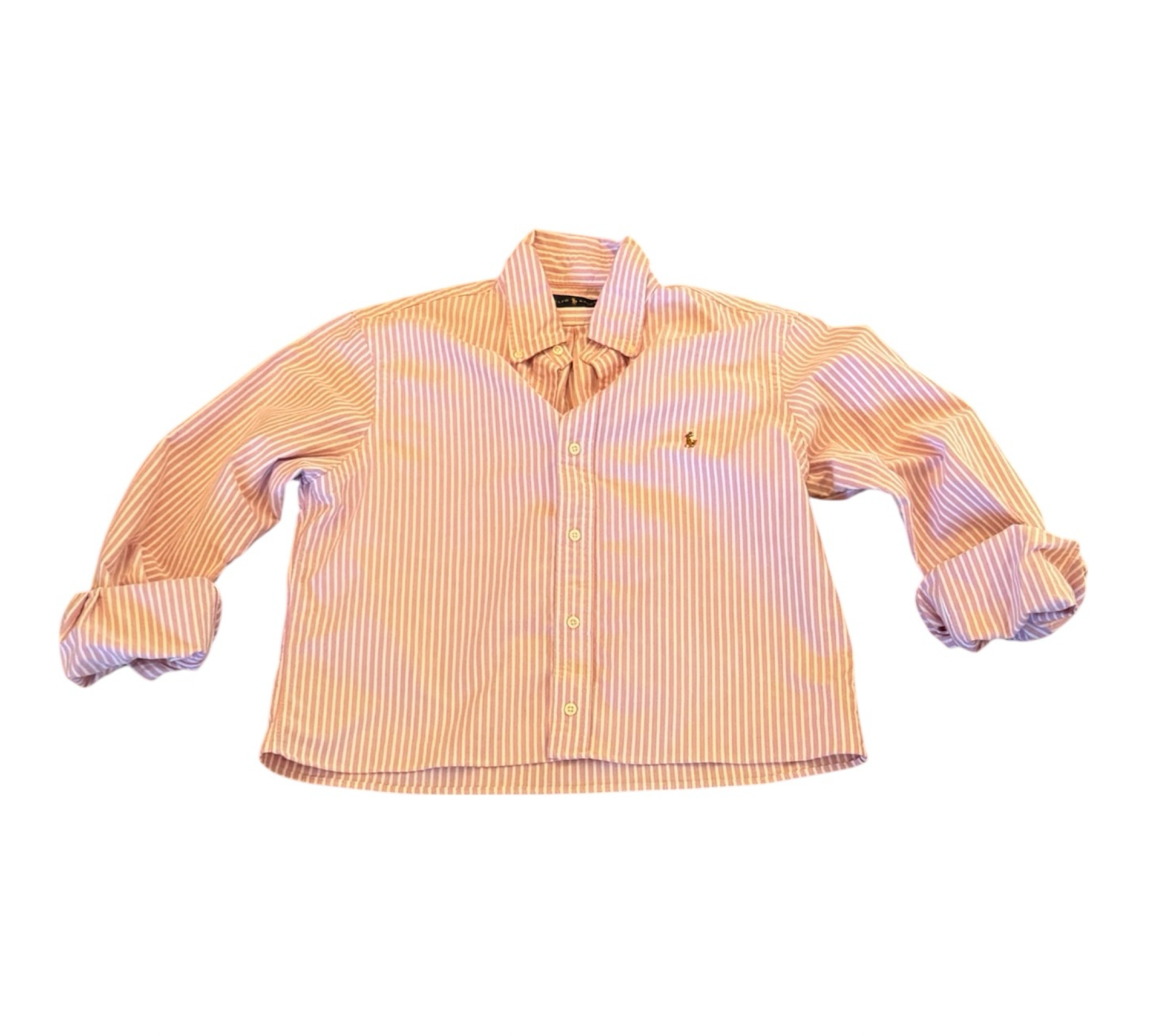 Ralph Lauren Upcycled Cropped Button Down
