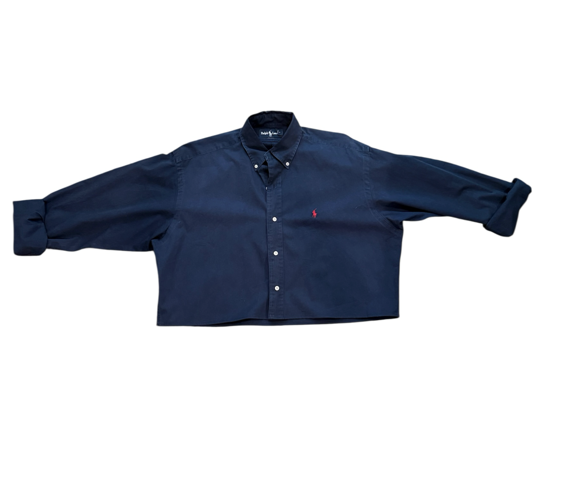 Ralph Lauren Upcycled Cropped Button Down