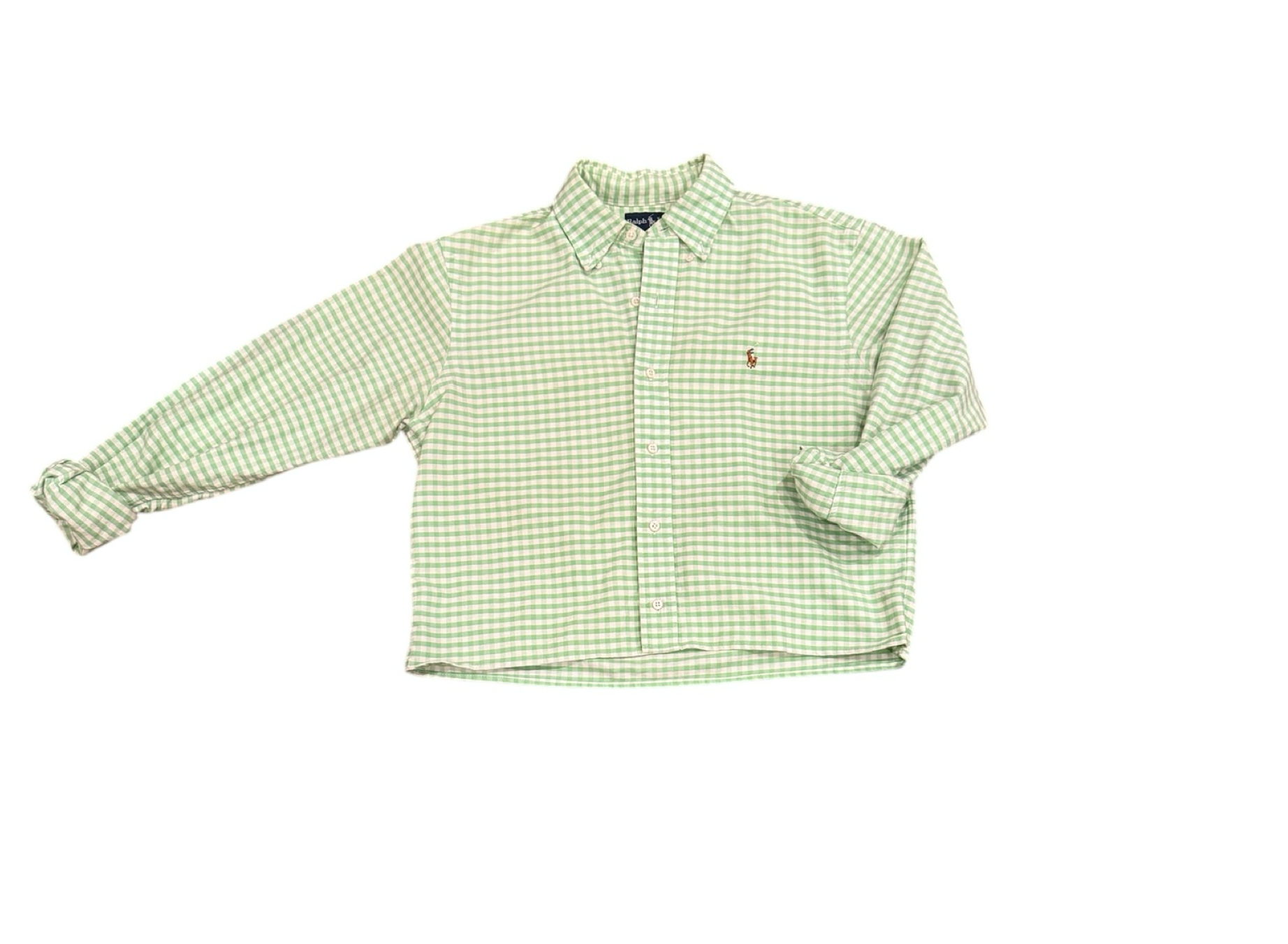 Upcycled Cropped Ralph Lauren Button Down