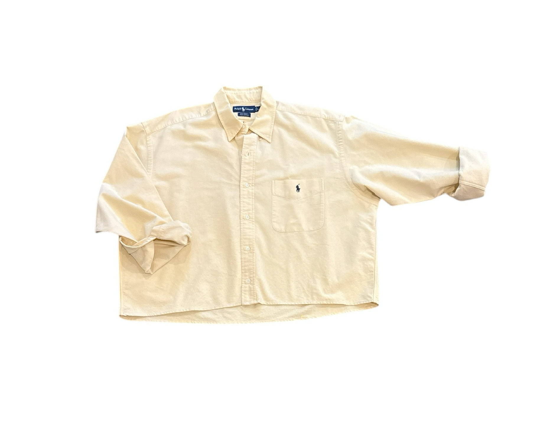 Upcycled Cropped Ralph Lauren Button Down