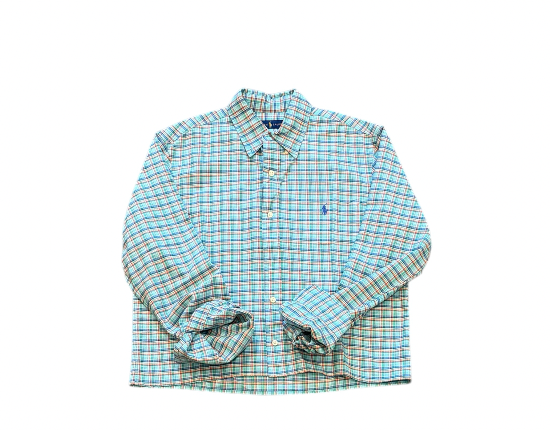 Upcycled Cropped Ralph Lauren Button Down