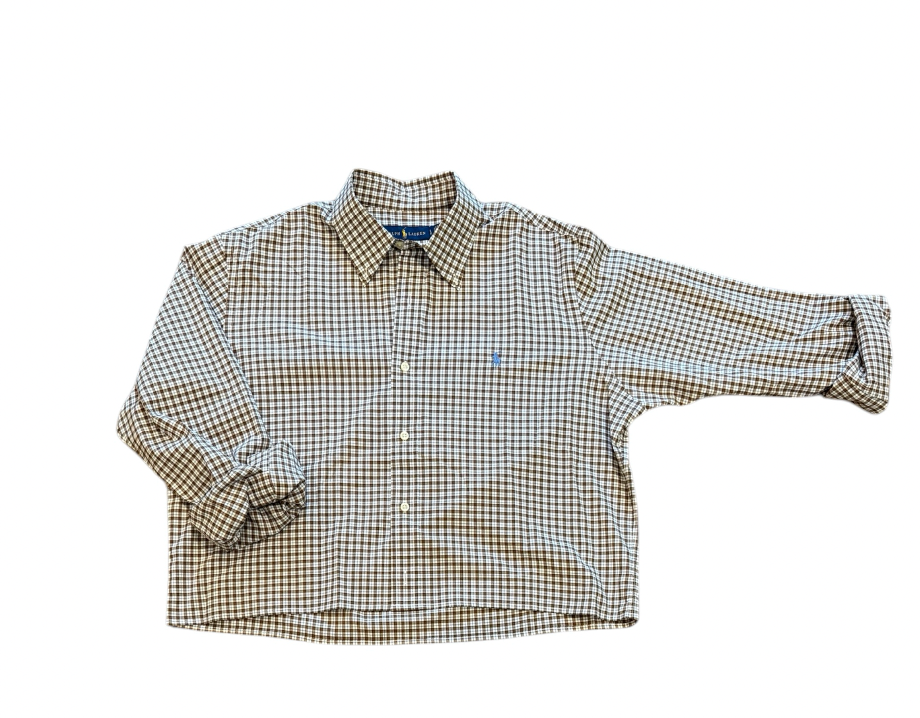 Upcycled Cropped Ralph Lauren Button Down