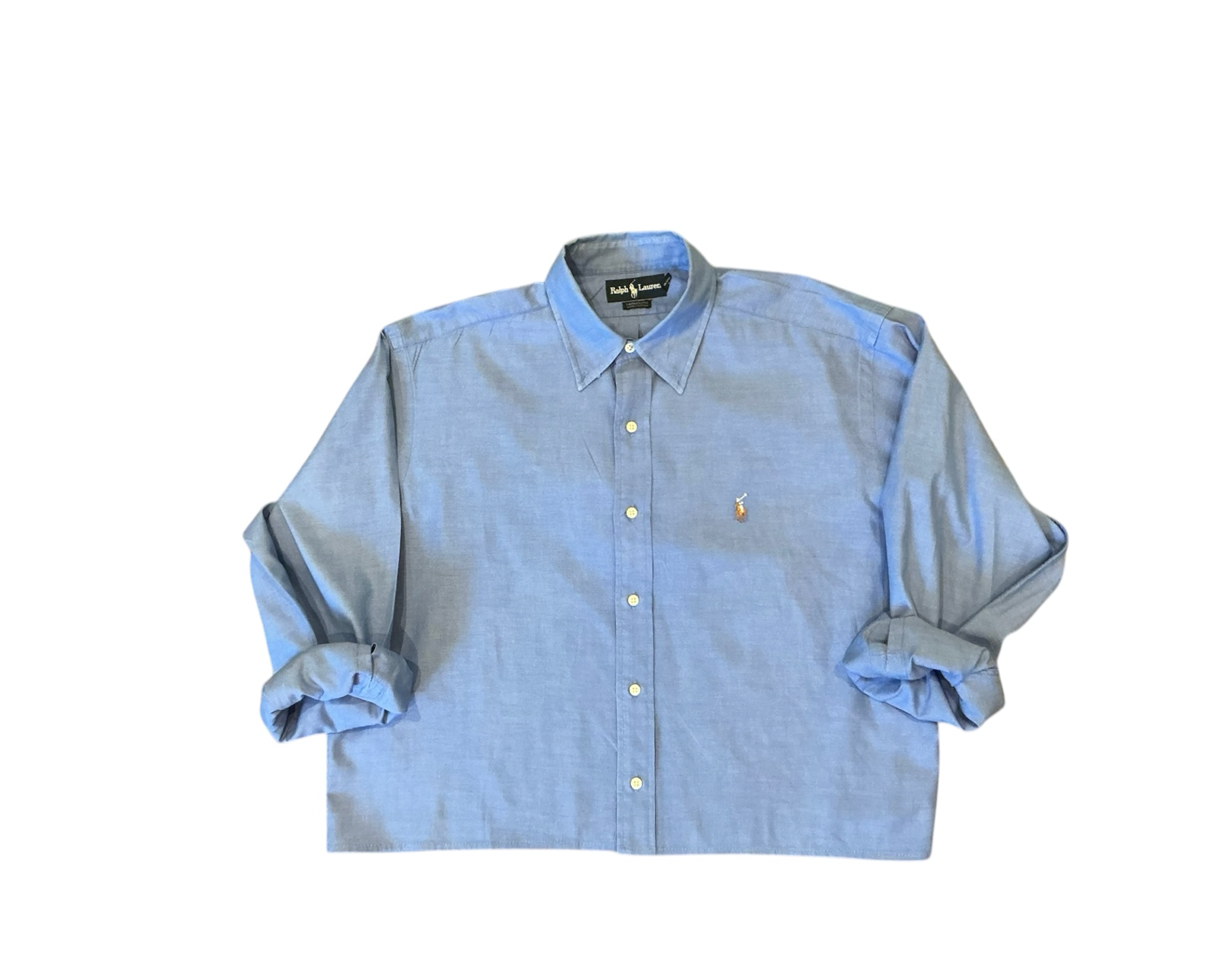Upcycled Cropped Ralph Lauren Button Down