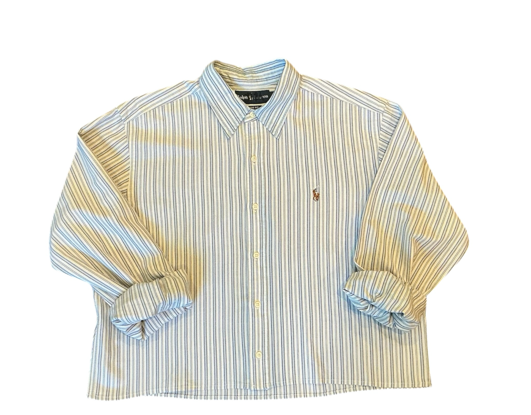 Upcycled Cropped Ralph Lauren Button Down