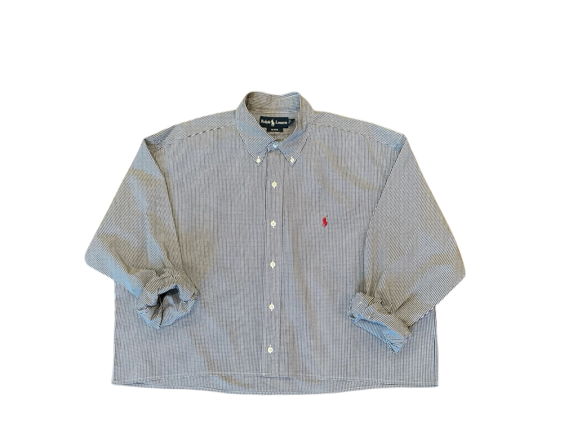 Upcycled Cropped Ralph Lauren Button Down