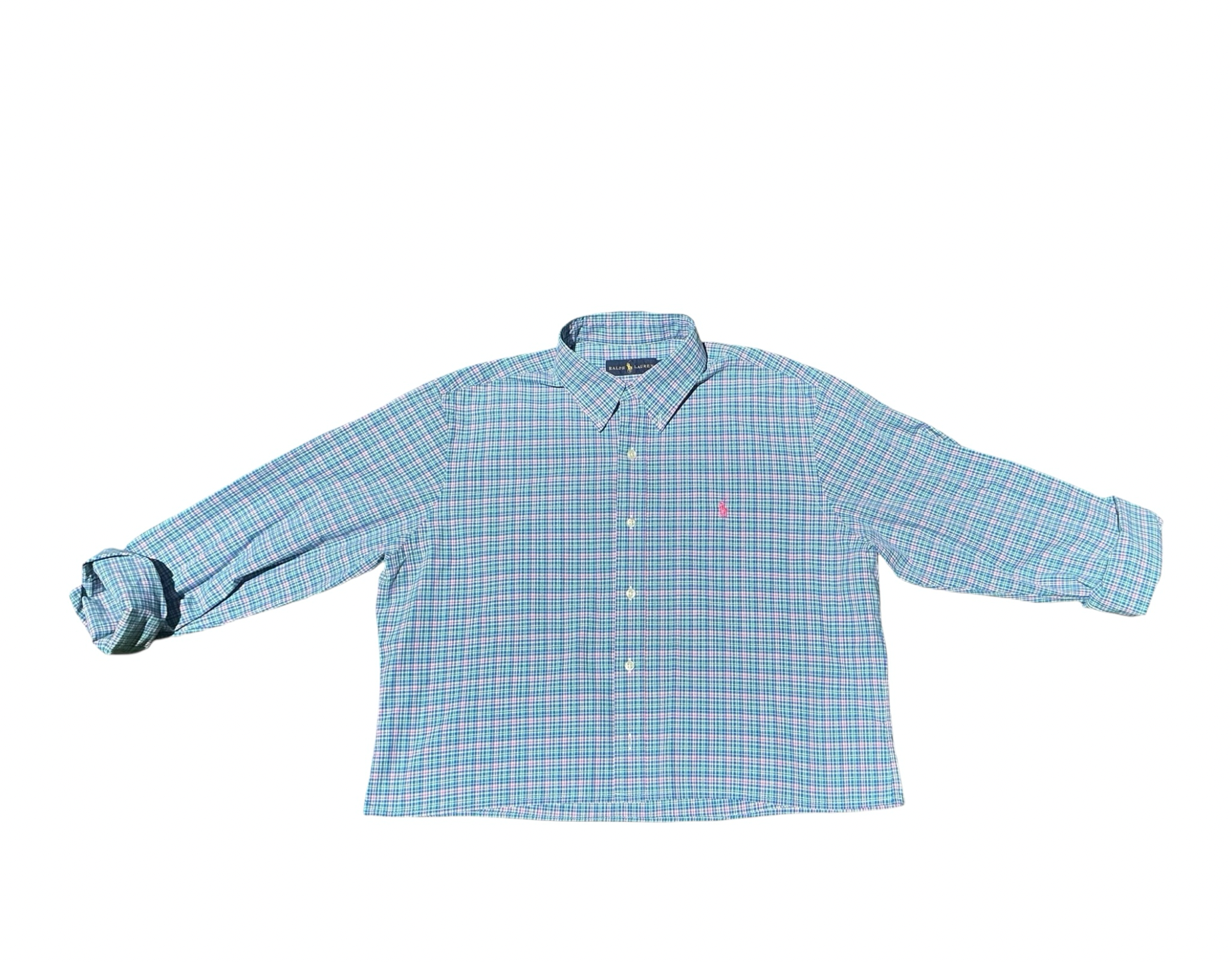 Upycled Cropped Ralph Lauren Button Down
