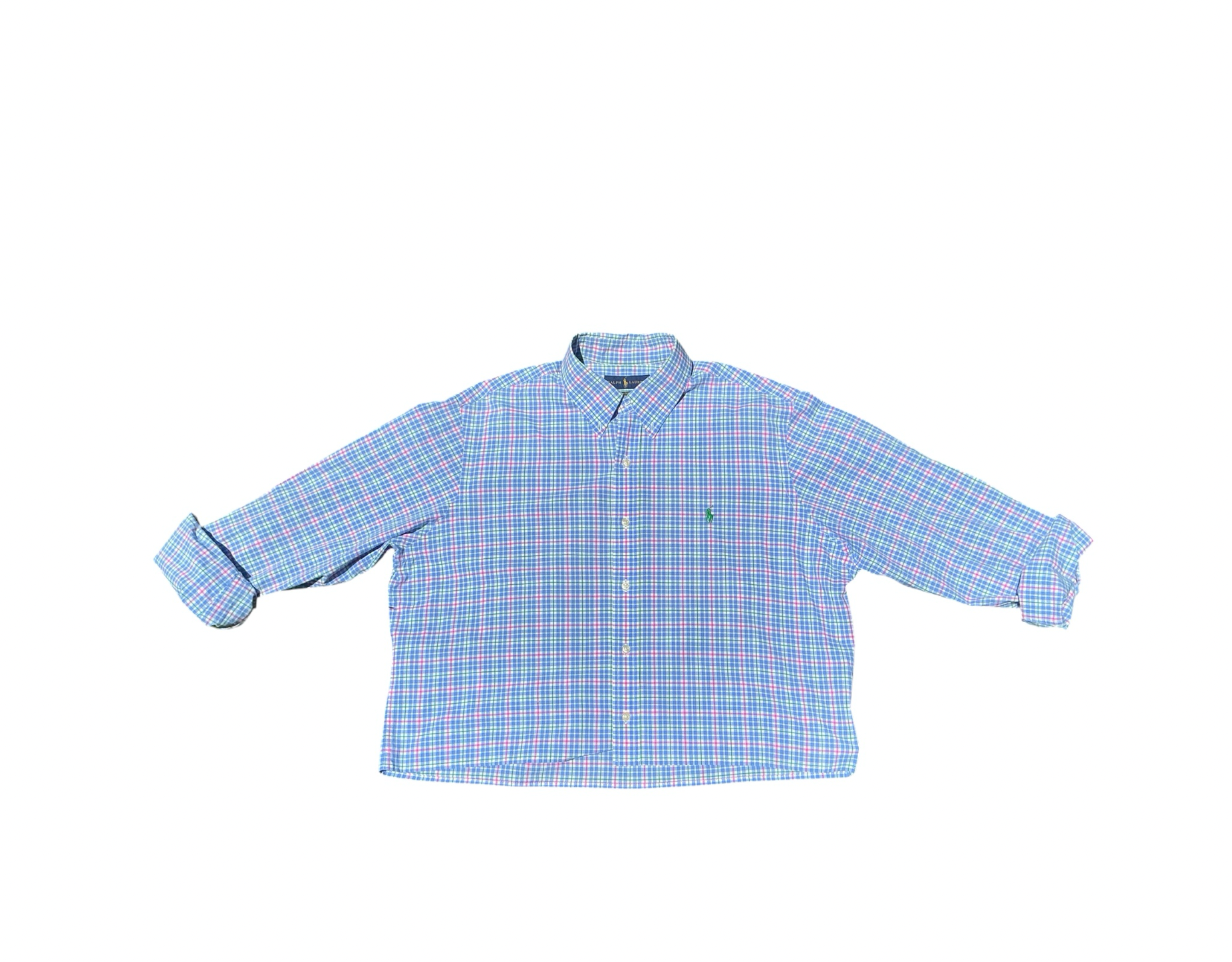 Upcycled Cropped Ralph Lauren Button Down