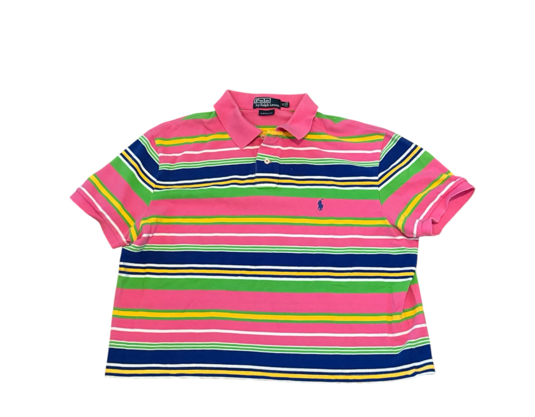 Upcycled Cropped Short Sleeved Polo