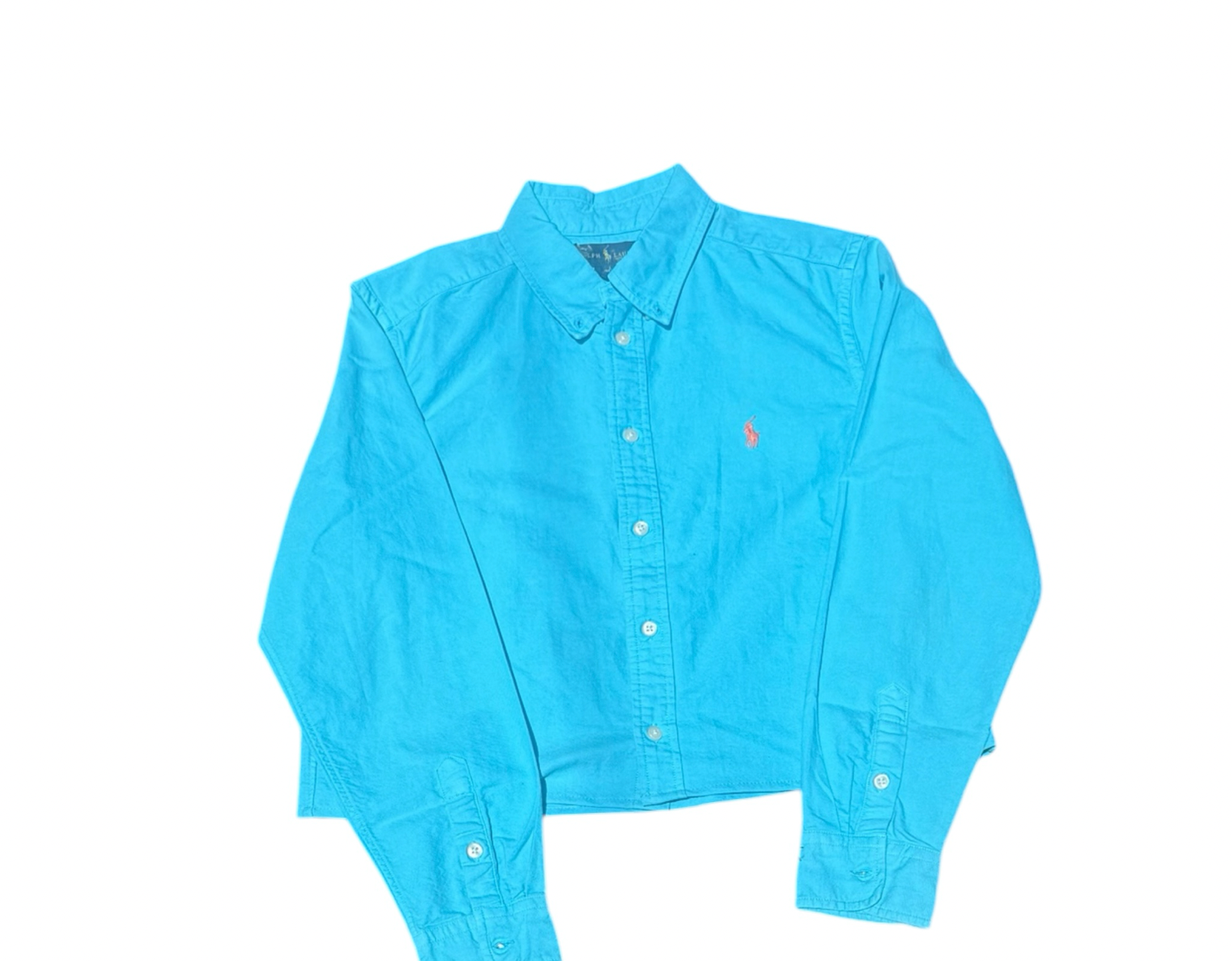 Upcycled Cropped Ralph Lauren Button Down