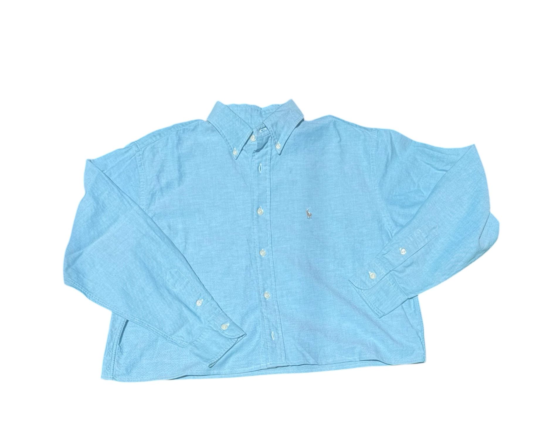 Upcycled Cropped Ralph Lauren Button Down
