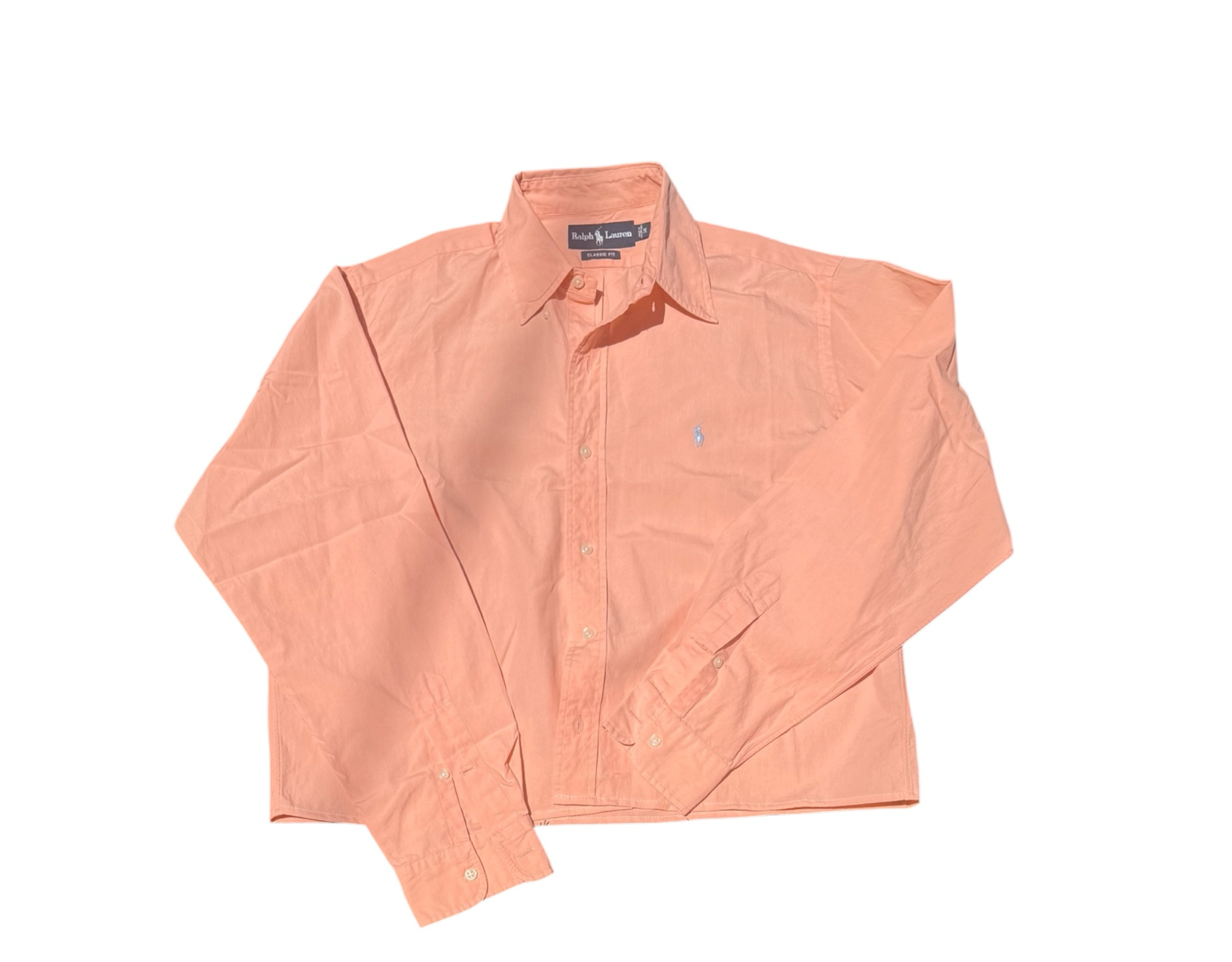 Upcycled Cropped Ralph Lauren Button Down