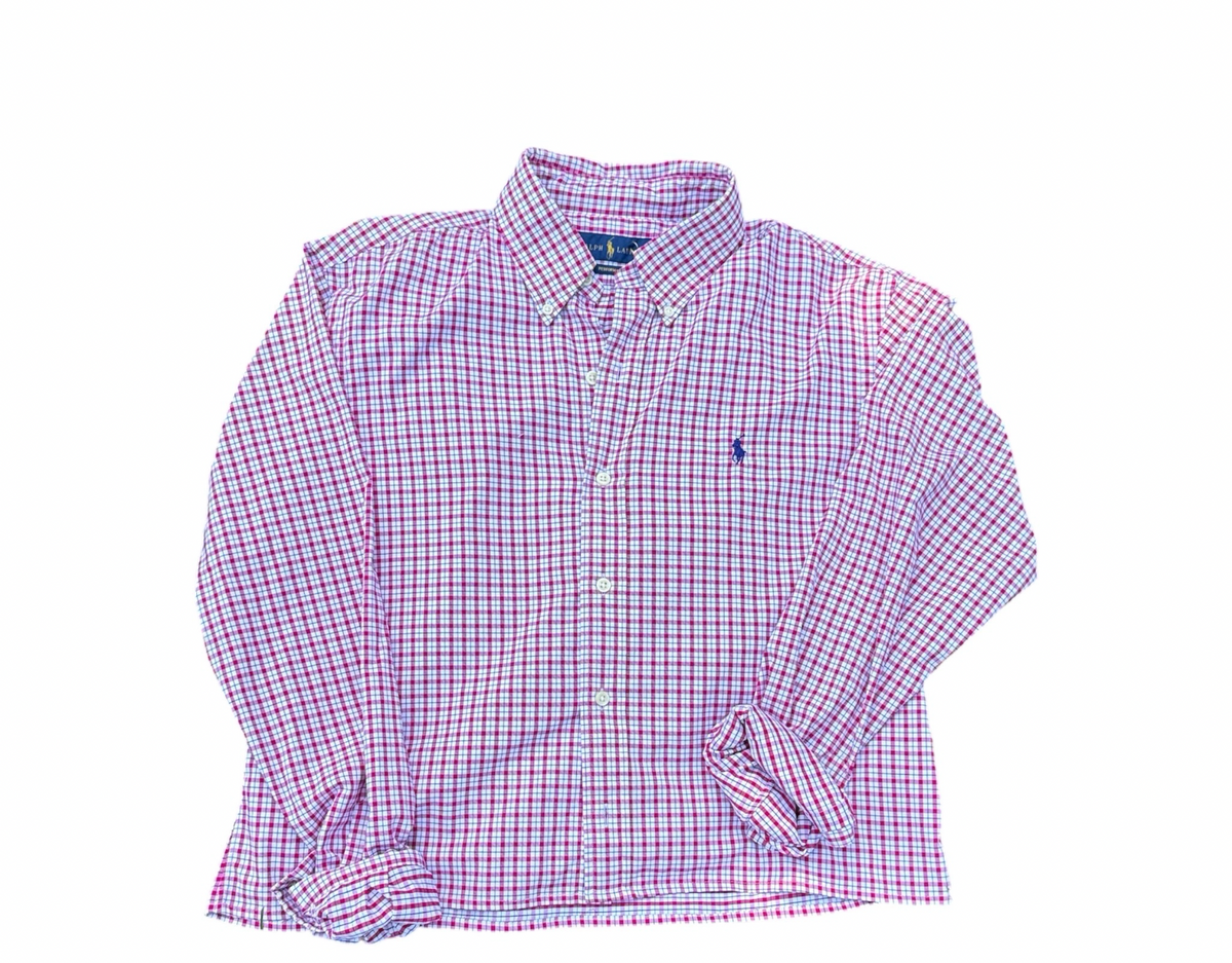 Upcycled Cropped Ralph Lauren Button Down