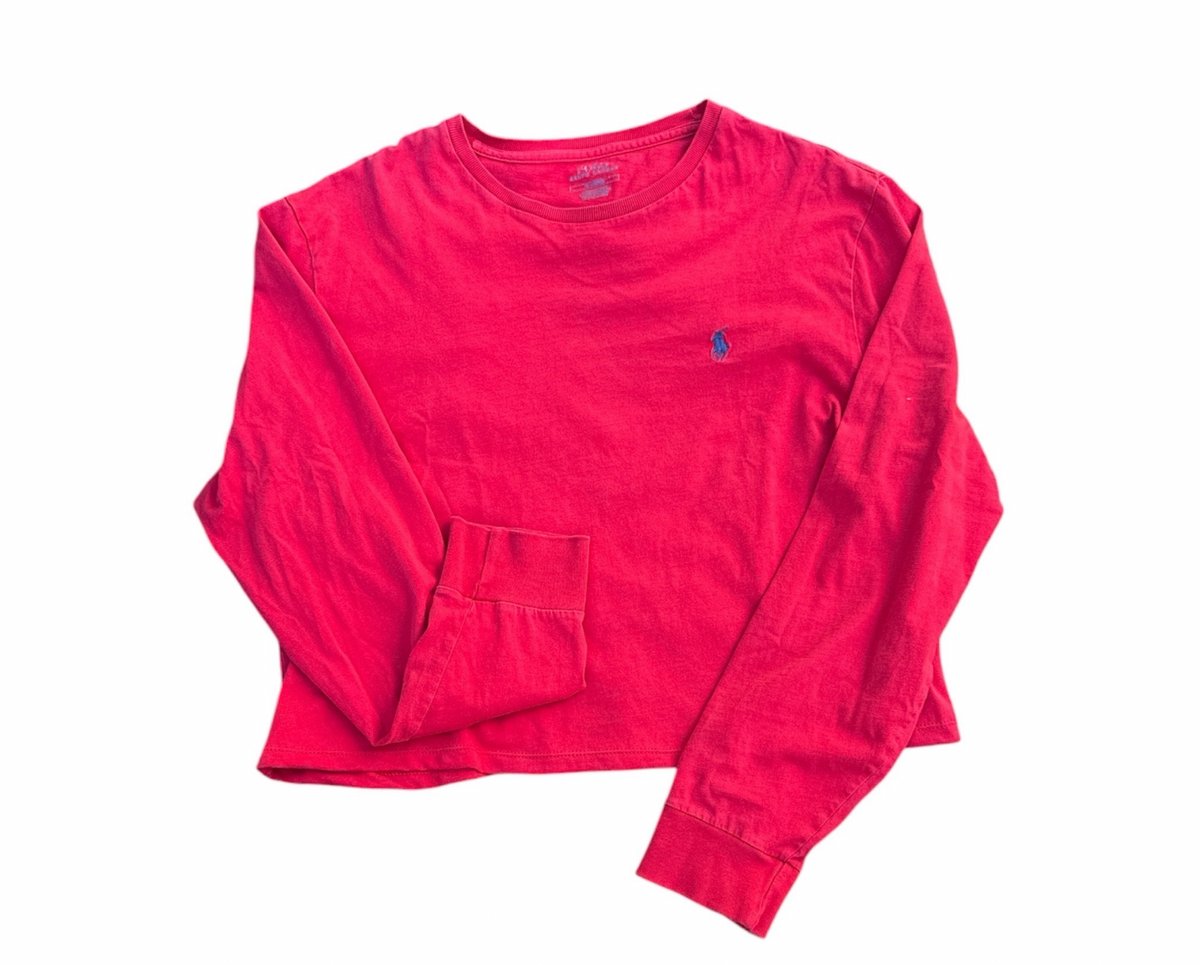 Upcycled Cropped RL Long Sleeve