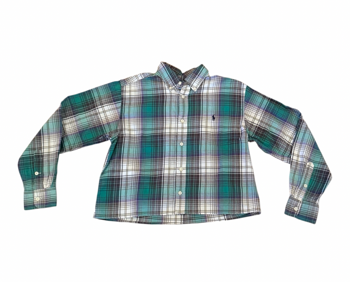 Upcycled Cropped Ralph Lauren Button Down