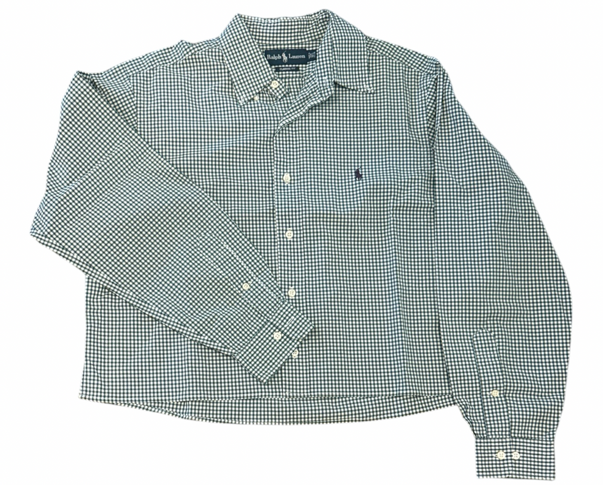 Upcycled Cropped Ralph Lauren Button Down