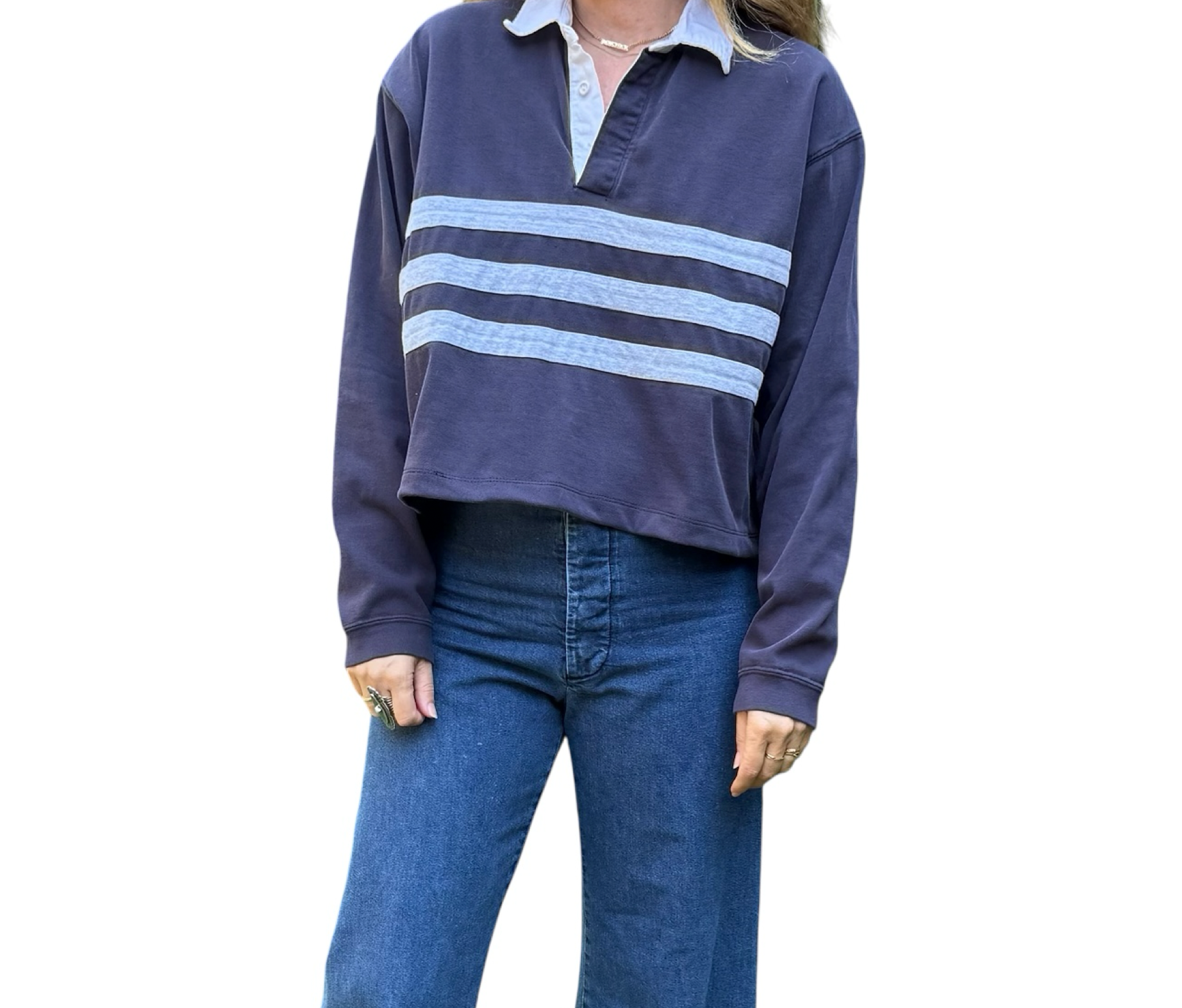 Upcycled Cropped Rugby