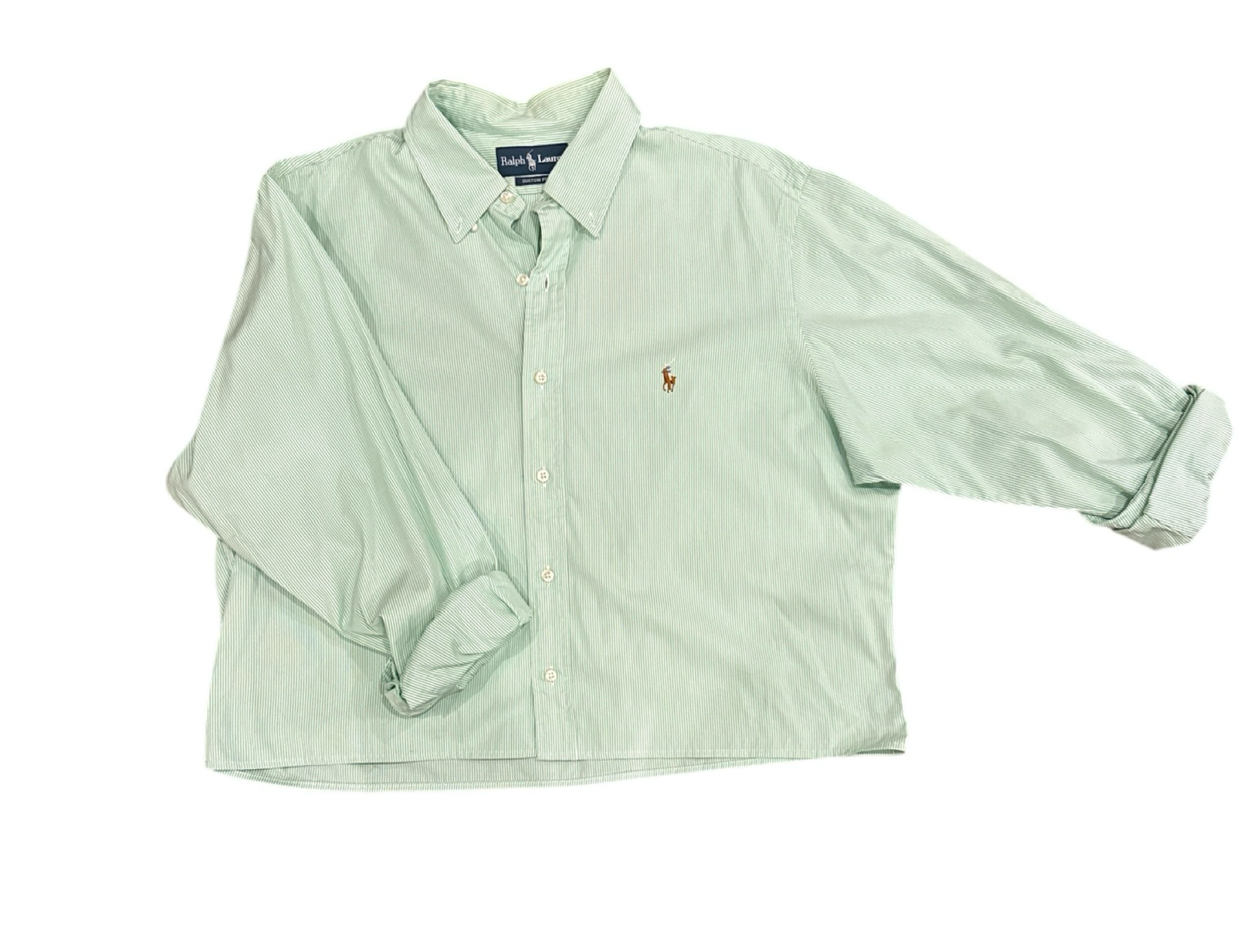 Upcycled Cropped Ralph Lauren Button Down