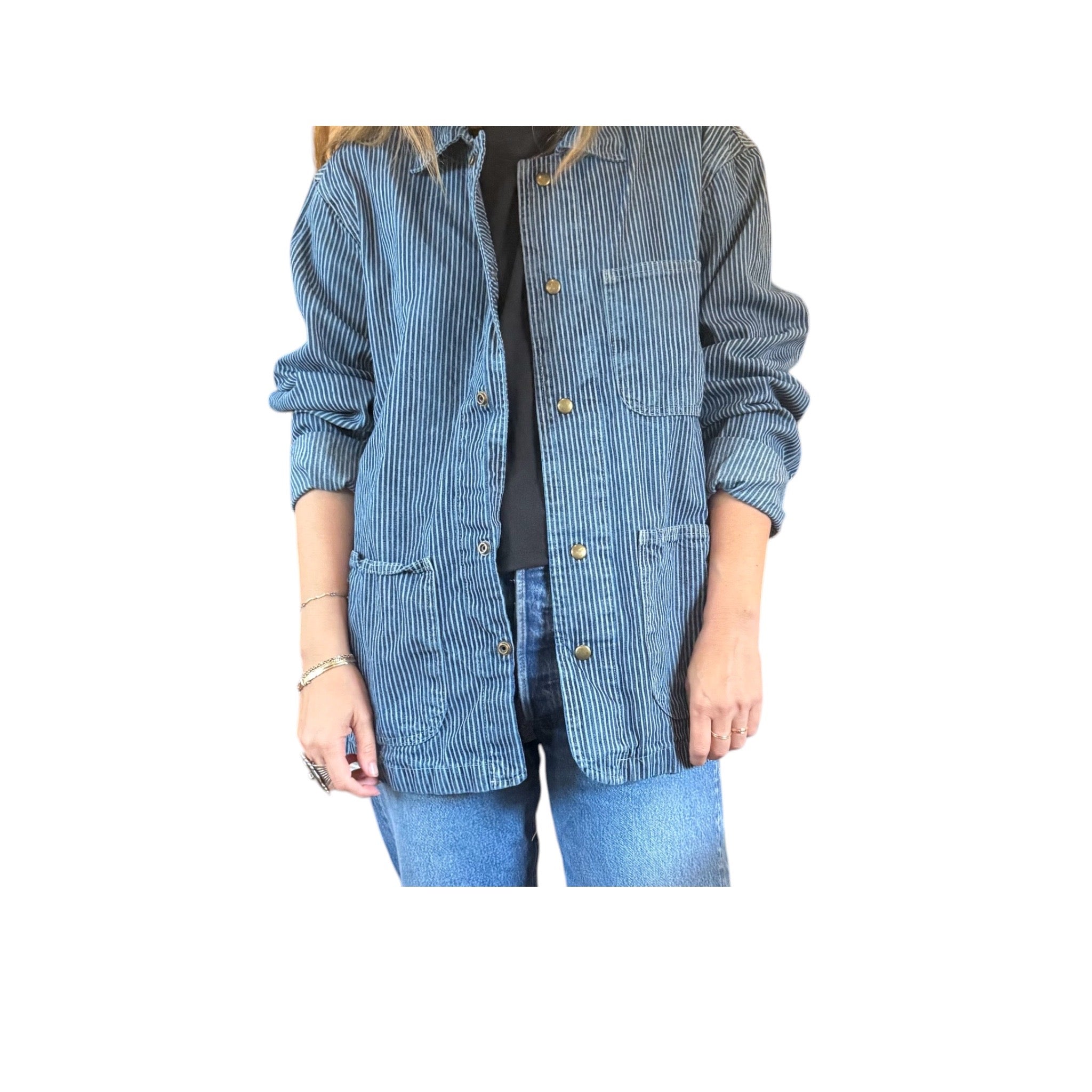 Vintage Deadstock  Railroad PinStripe Chore Jacket