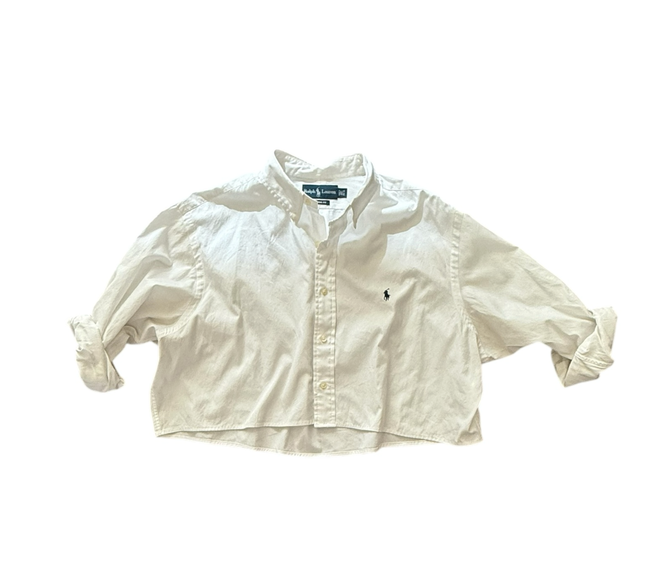 Ralph Lauren Upcycled Cropped Button Down