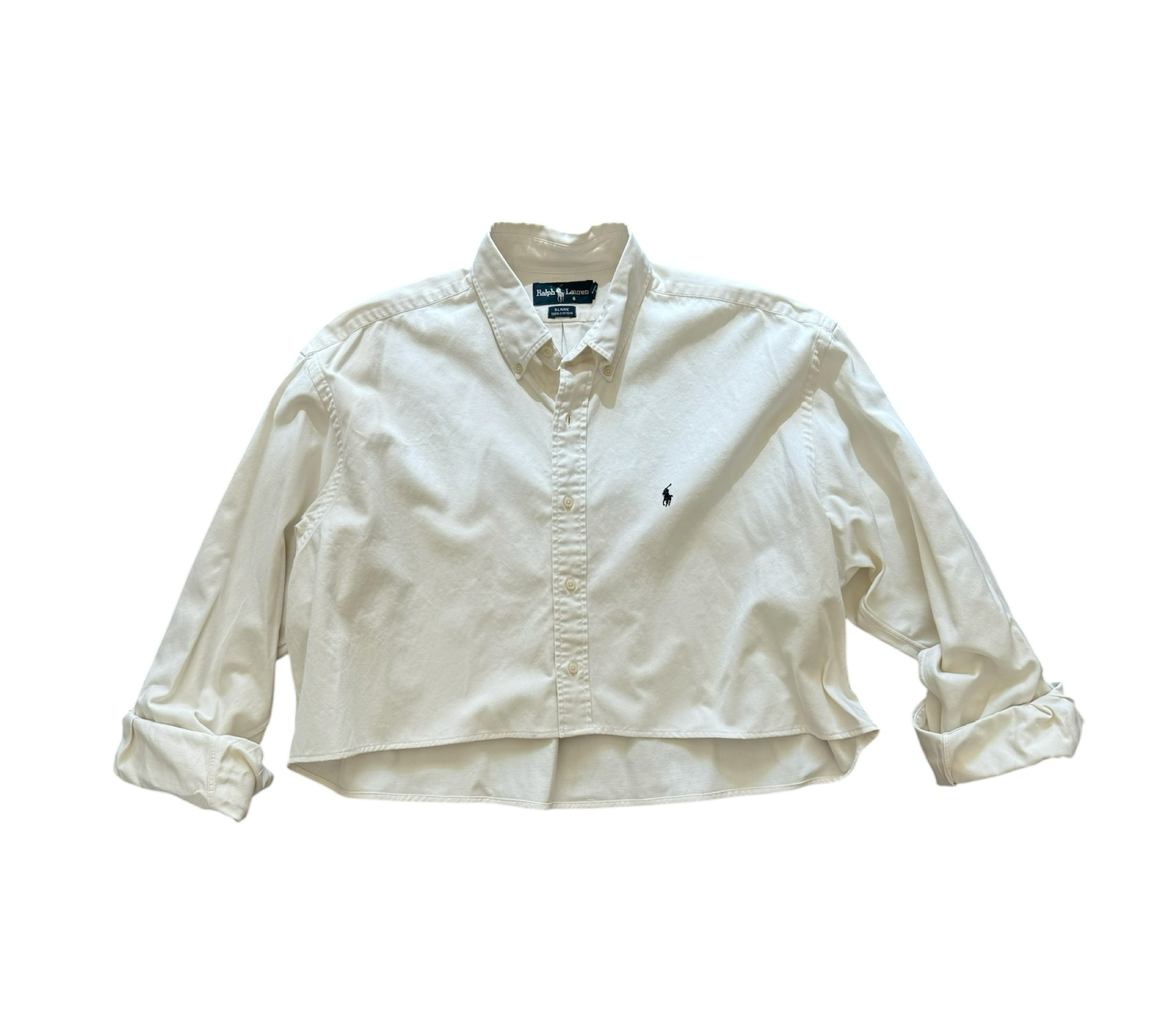 Ralph Lauren Upcycled Cropped Button Down