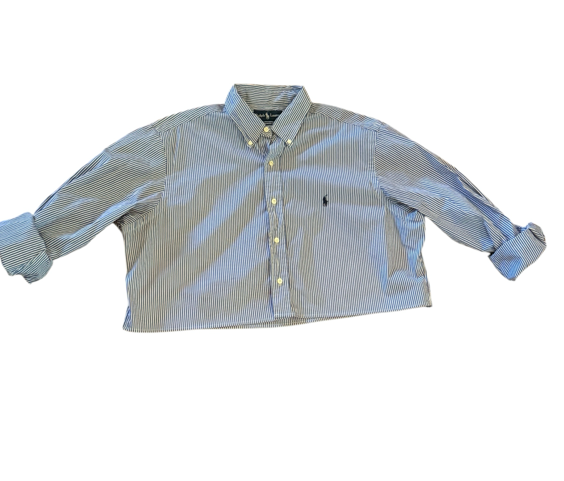 Ralph Lauren Upcycled Cropped Button Down