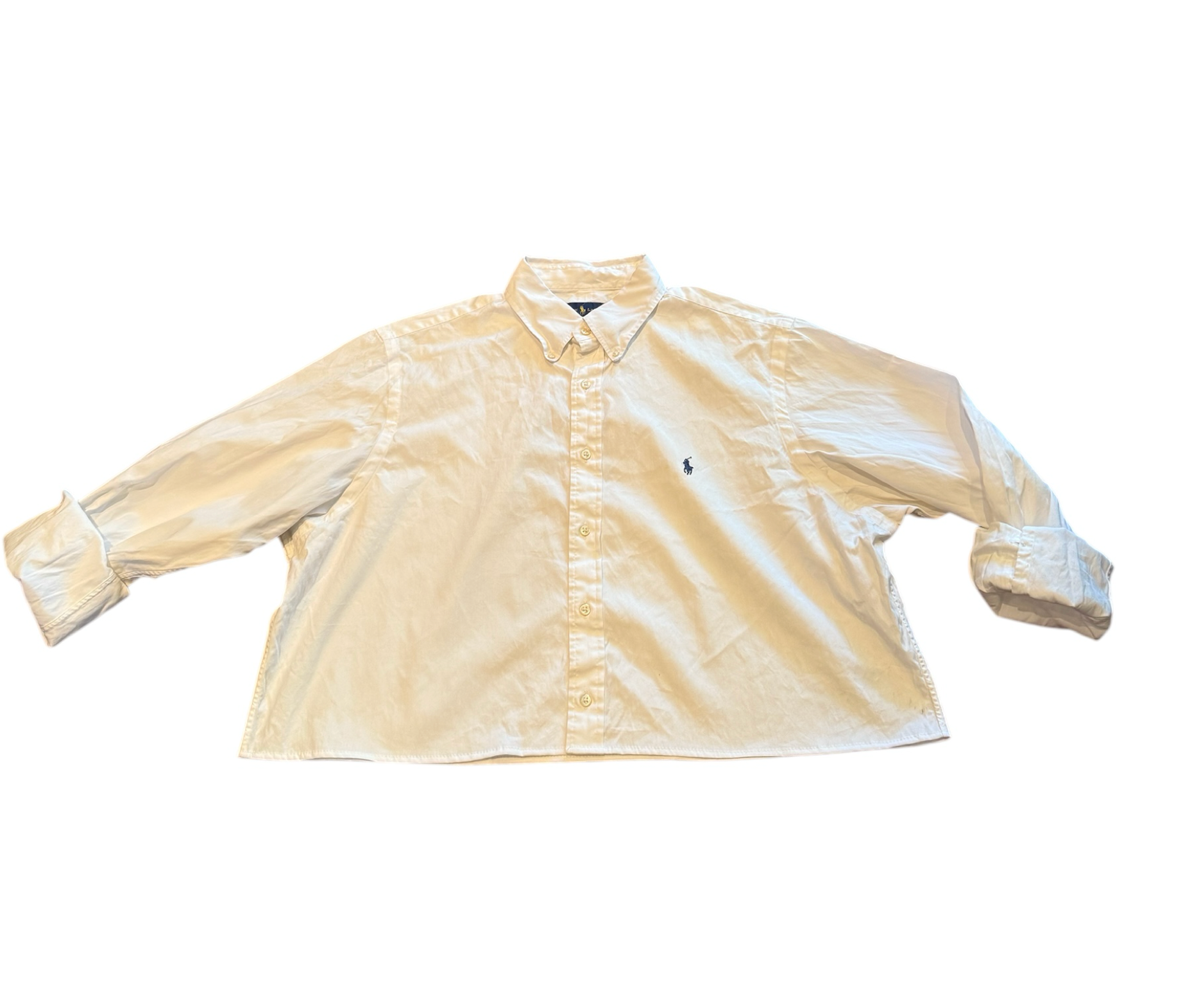 Ralph Lauren Upcycled Cropped Button Down