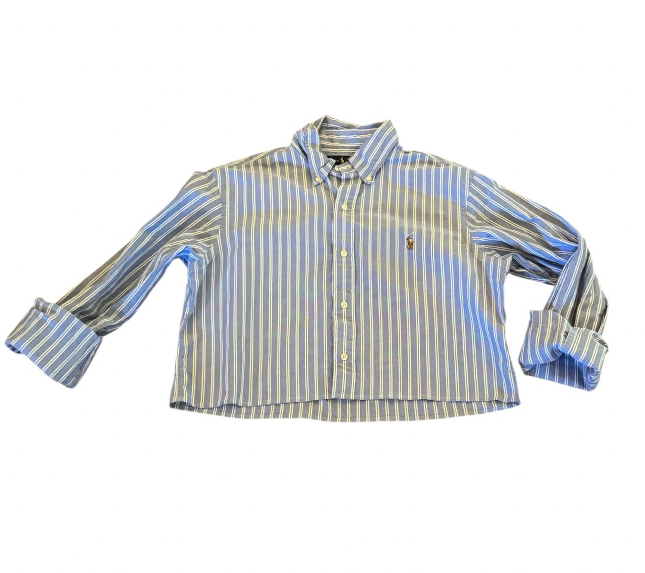 Ralph Lauren Upcycled Cropped Button Down