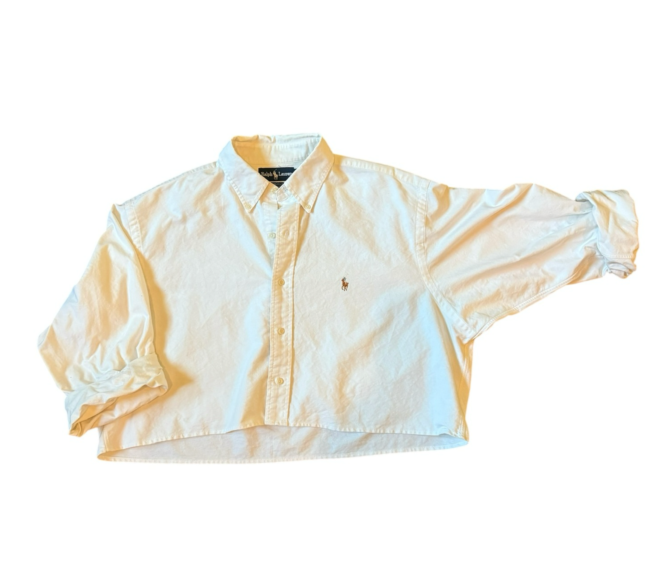 Ralph Lauren Upcycled Cropped Button Down 