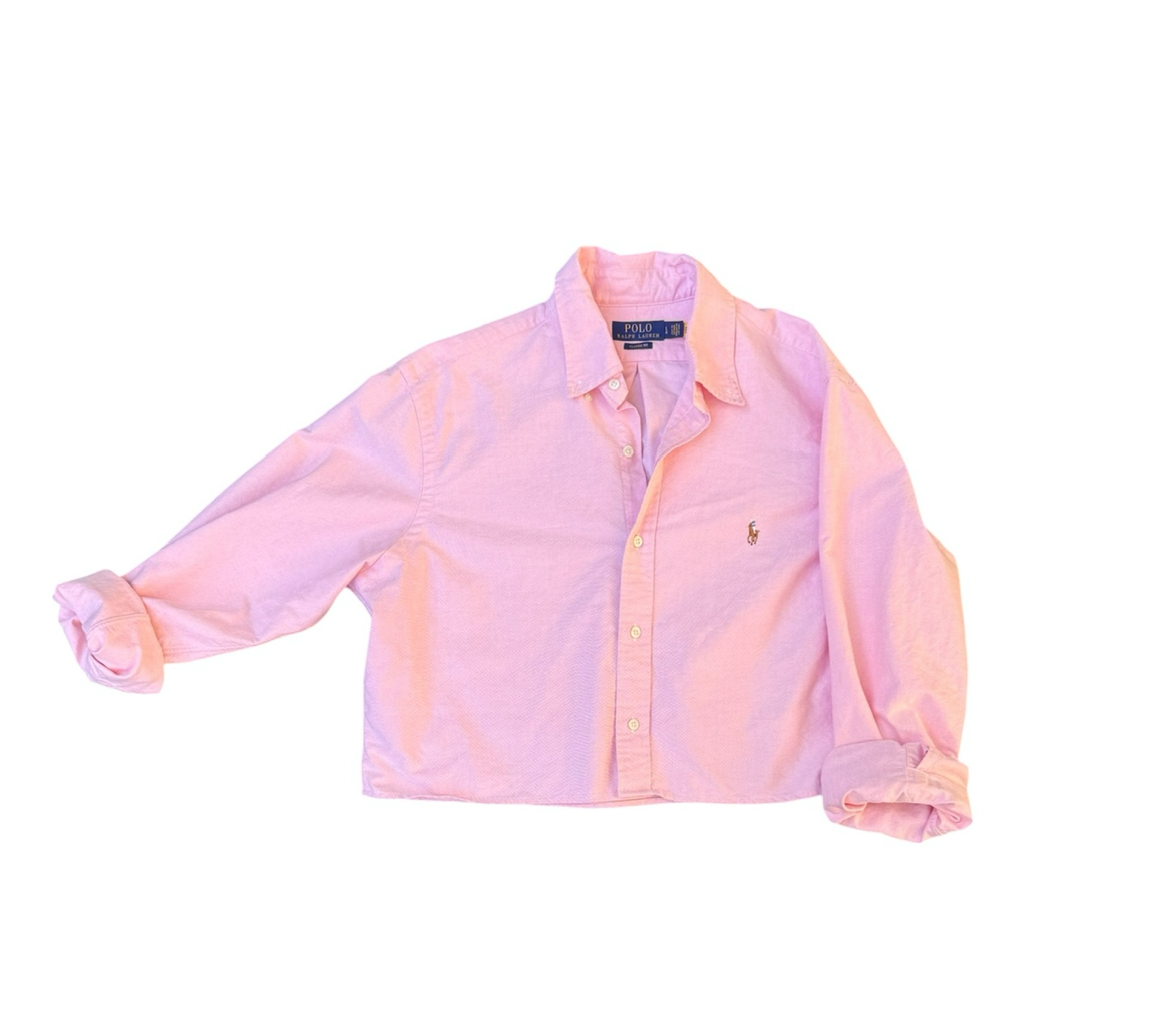 Ralph Lauren Upcycled Cropped Button Down