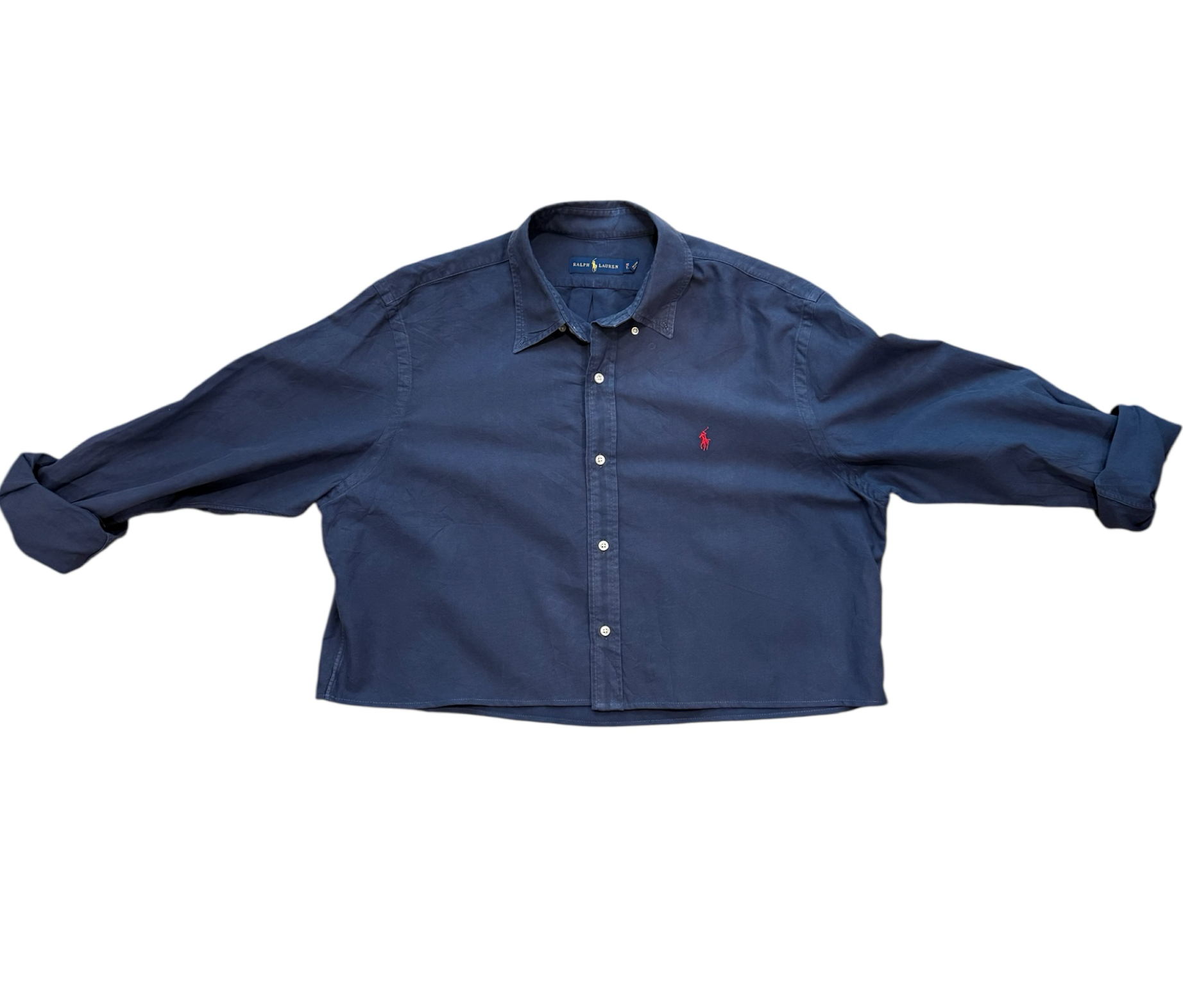 Ralph Lauren Upcycled Cropped Button Down