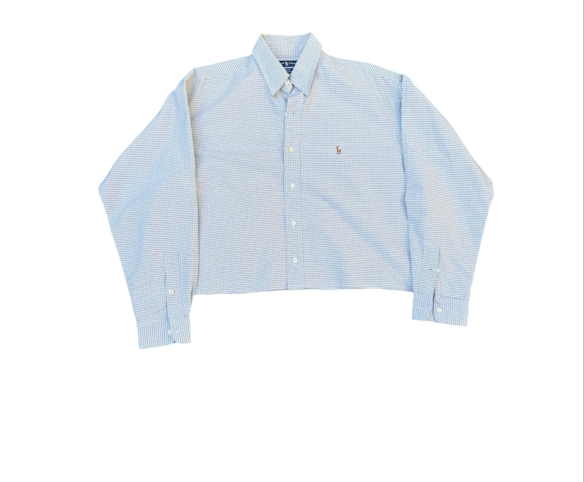 Ralph Lauren Upcycled Cropped Button Down