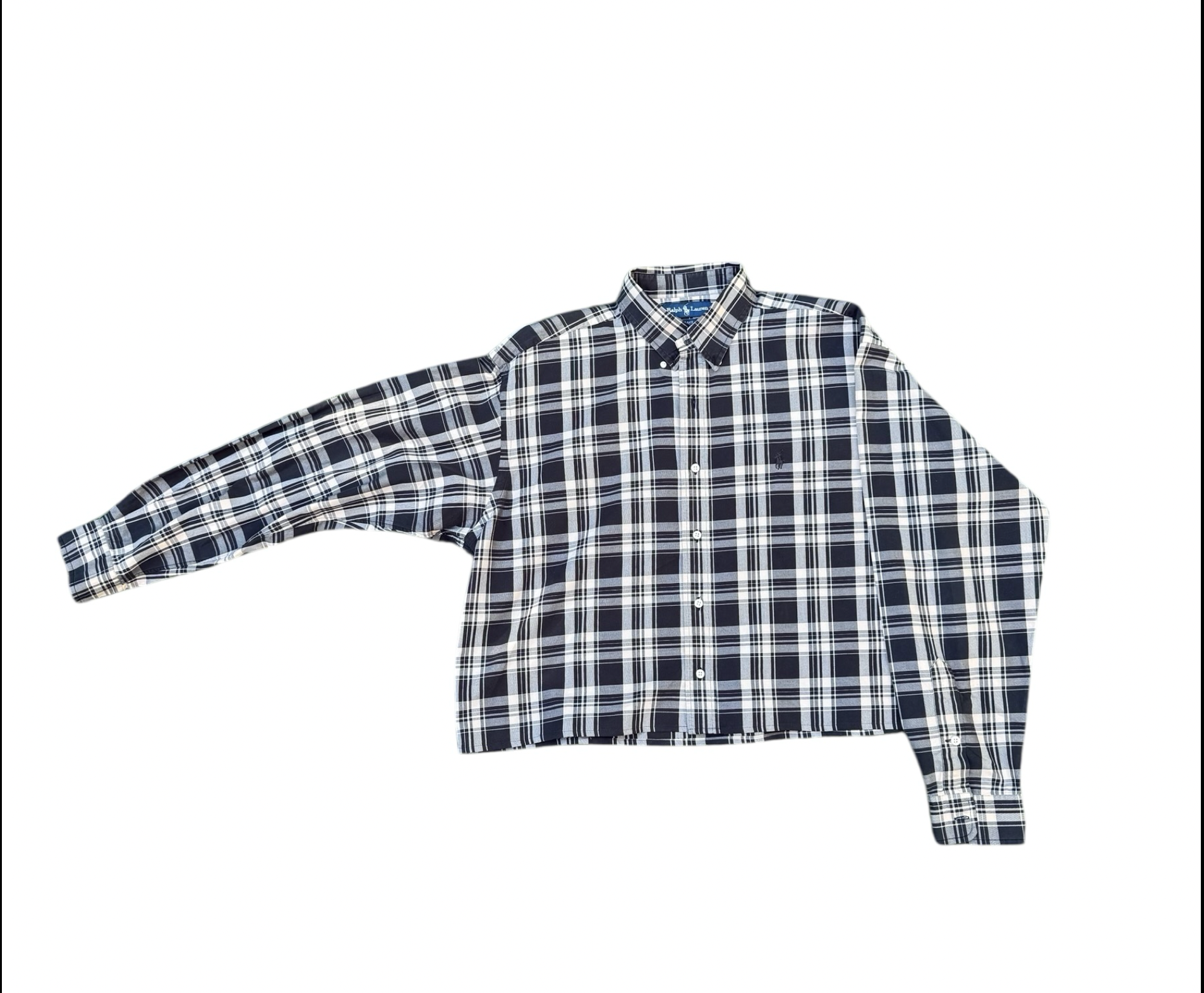 Ralph Lauren Upcycled Cropped Button Down