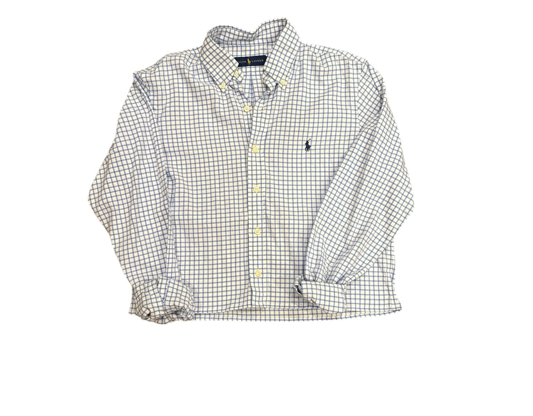 Upcycled Cropped Ralph Lauren Button Down