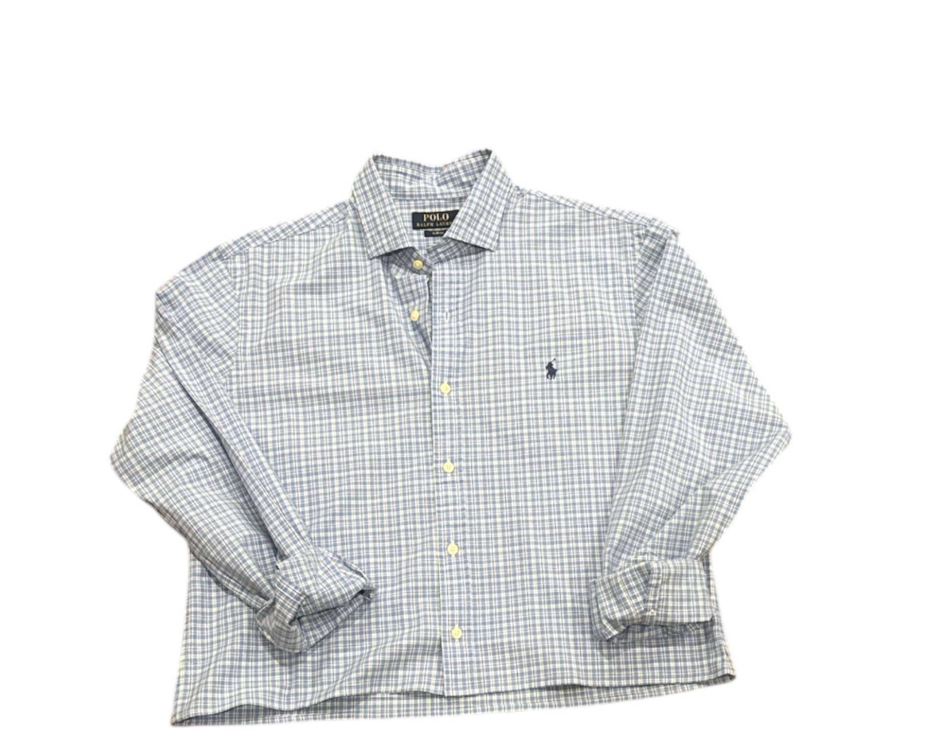 Upcycled Cropped Ralph Lauren Button Down