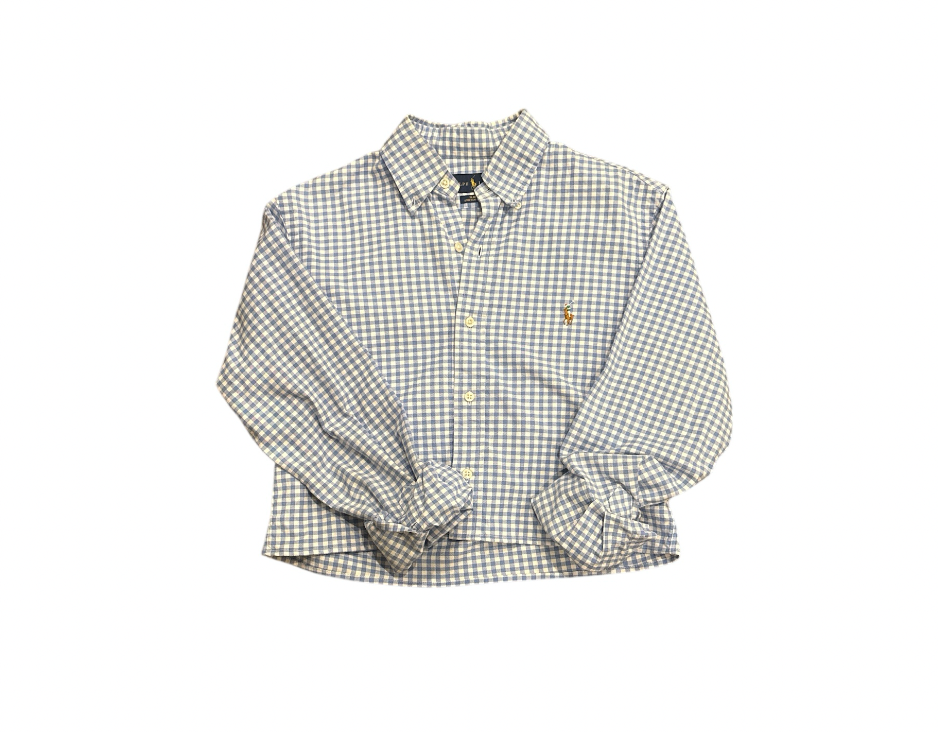 Upcycled Cropped Ralph Lauren Button Down