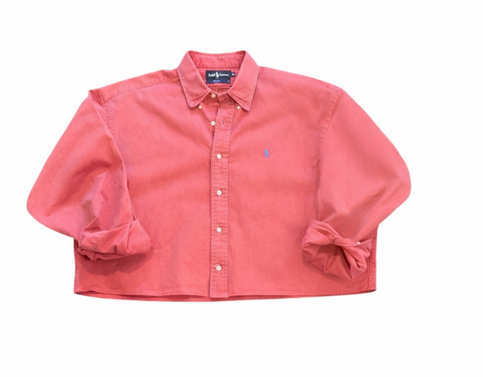 Upcycled Cropped Ralph Lauren Button Down