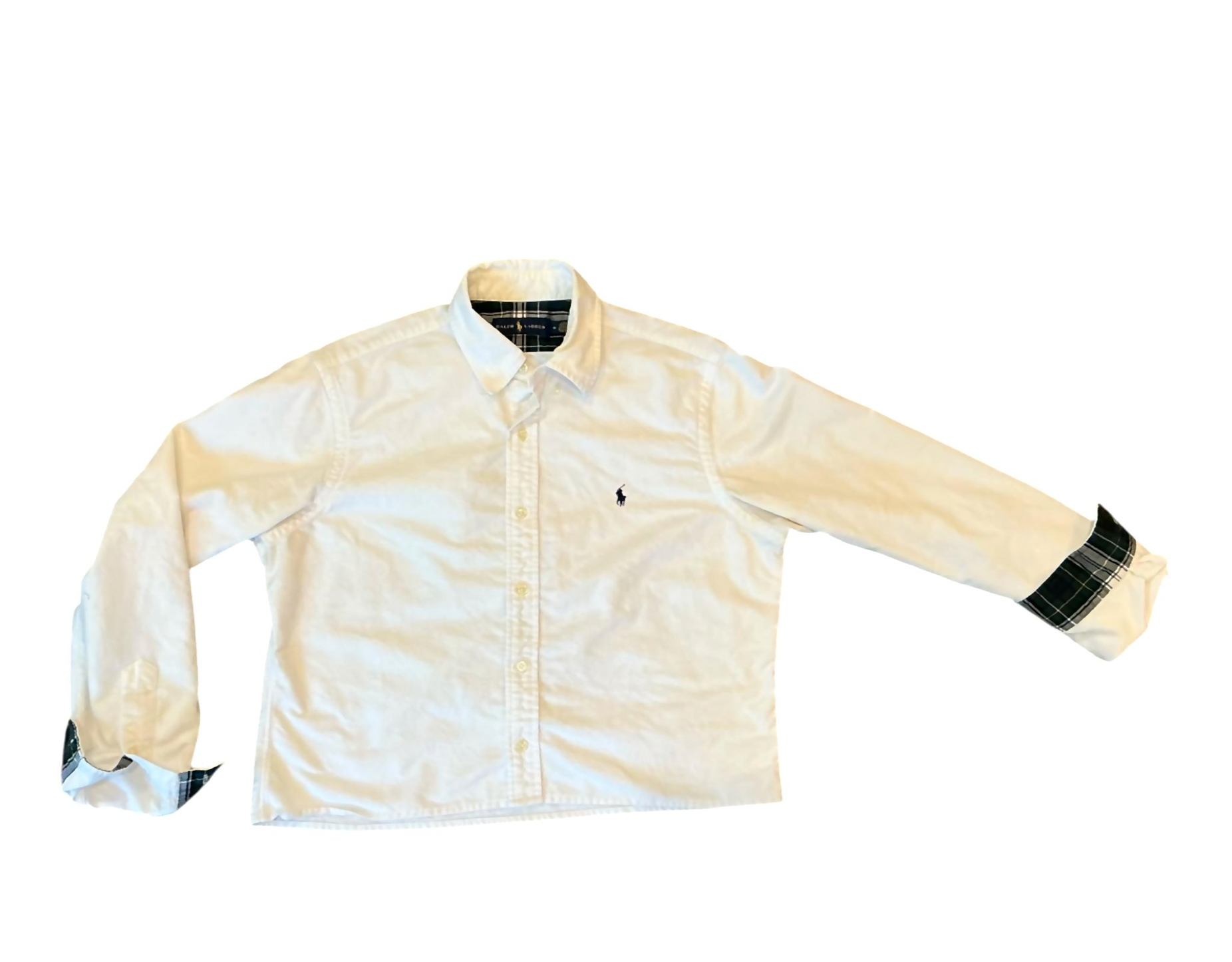 Upcycled Cropped Ralph Lauren Button Down