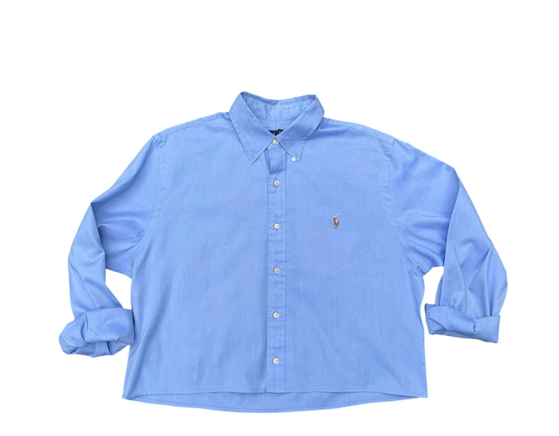 Upcycled Cropped Ralph Lauren Button Down