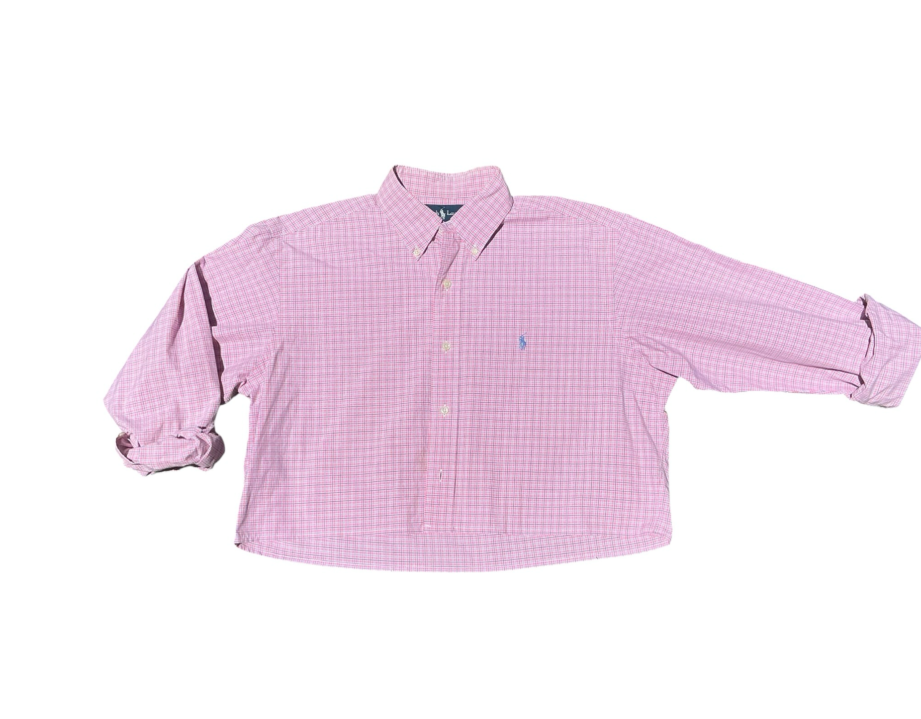 Upcycled Cropped Ralph Lauren Button Down