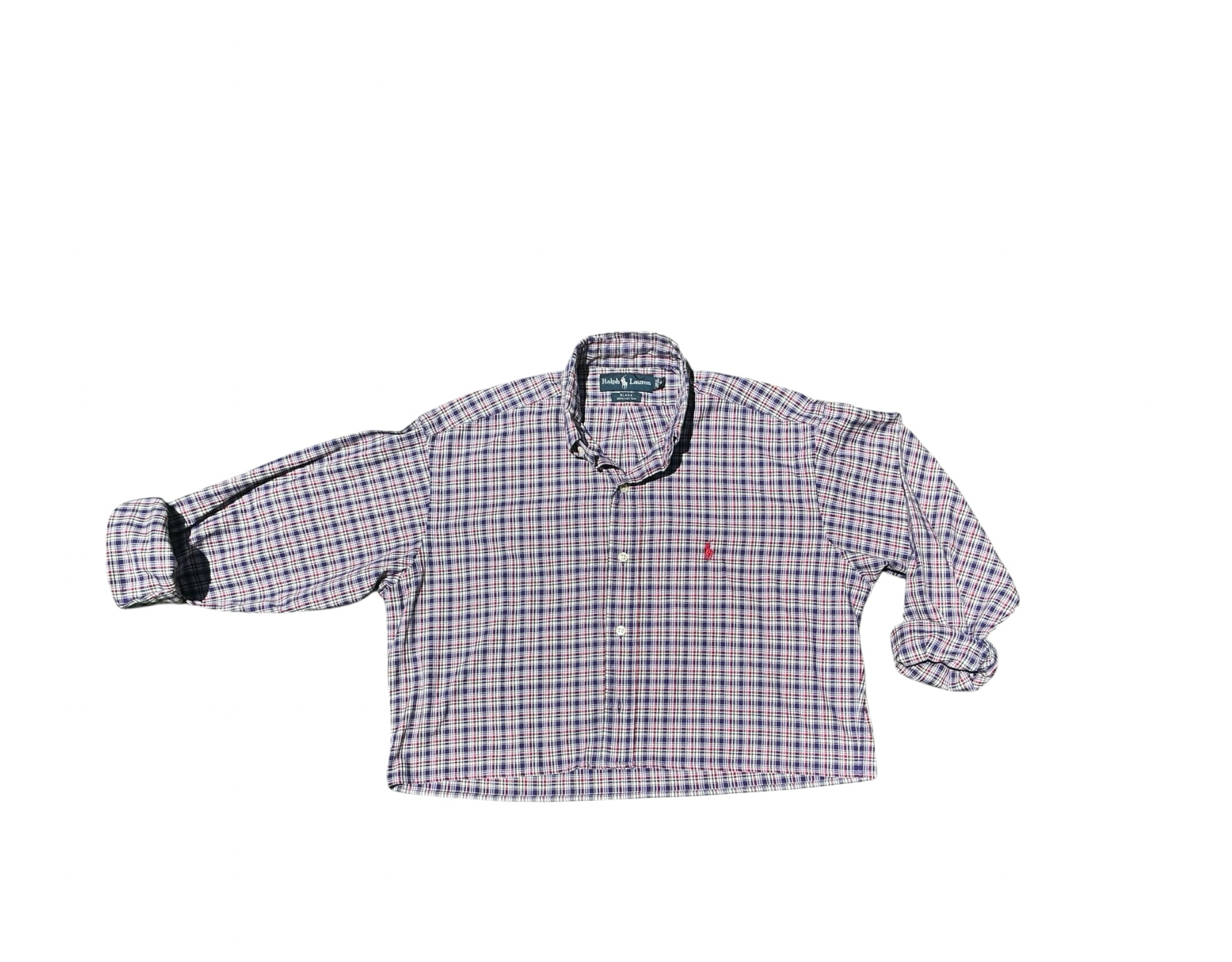 Upcycled Cropped Ralph Lauren Button Down