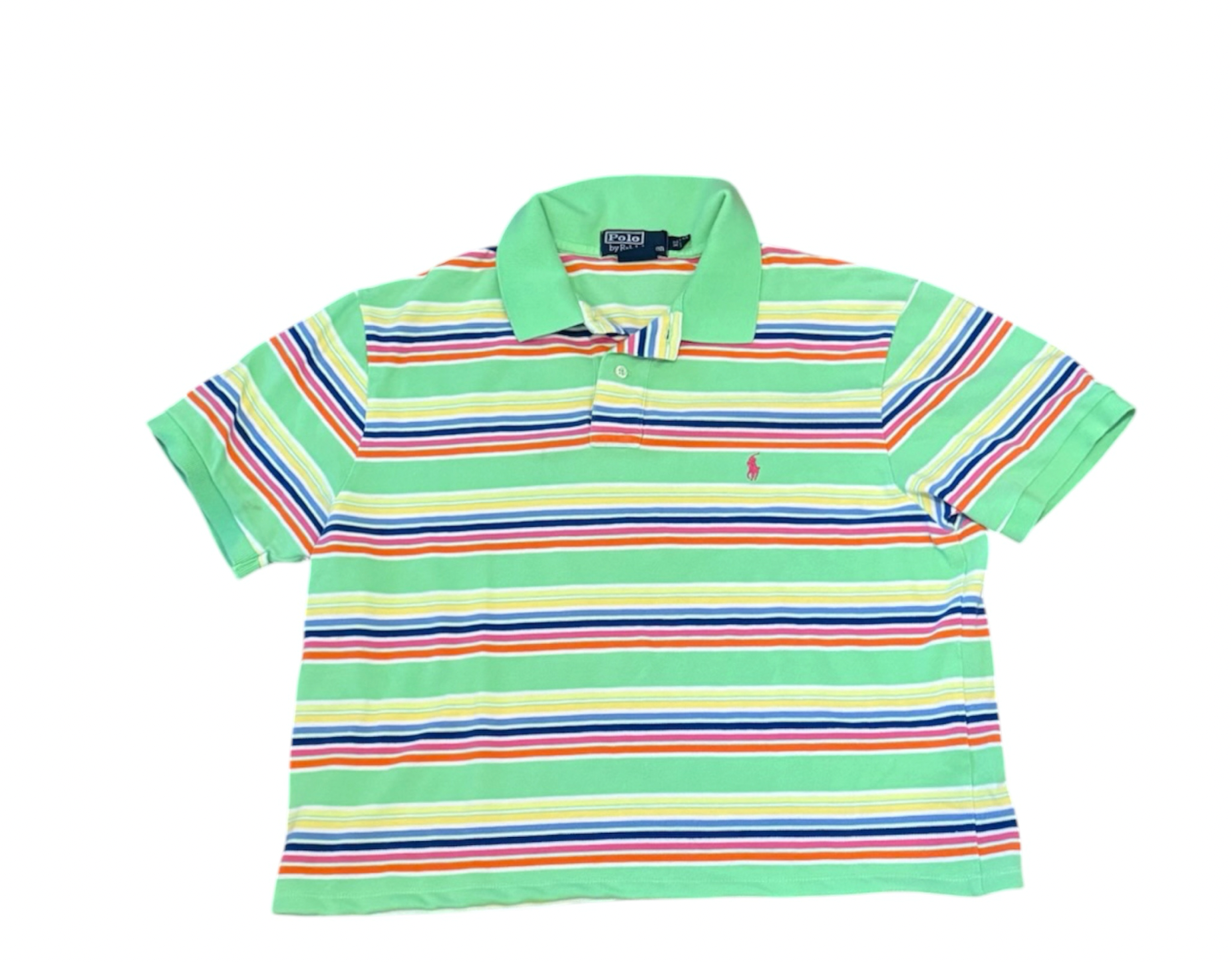Upcycled Cropped Short Sleeved Polo