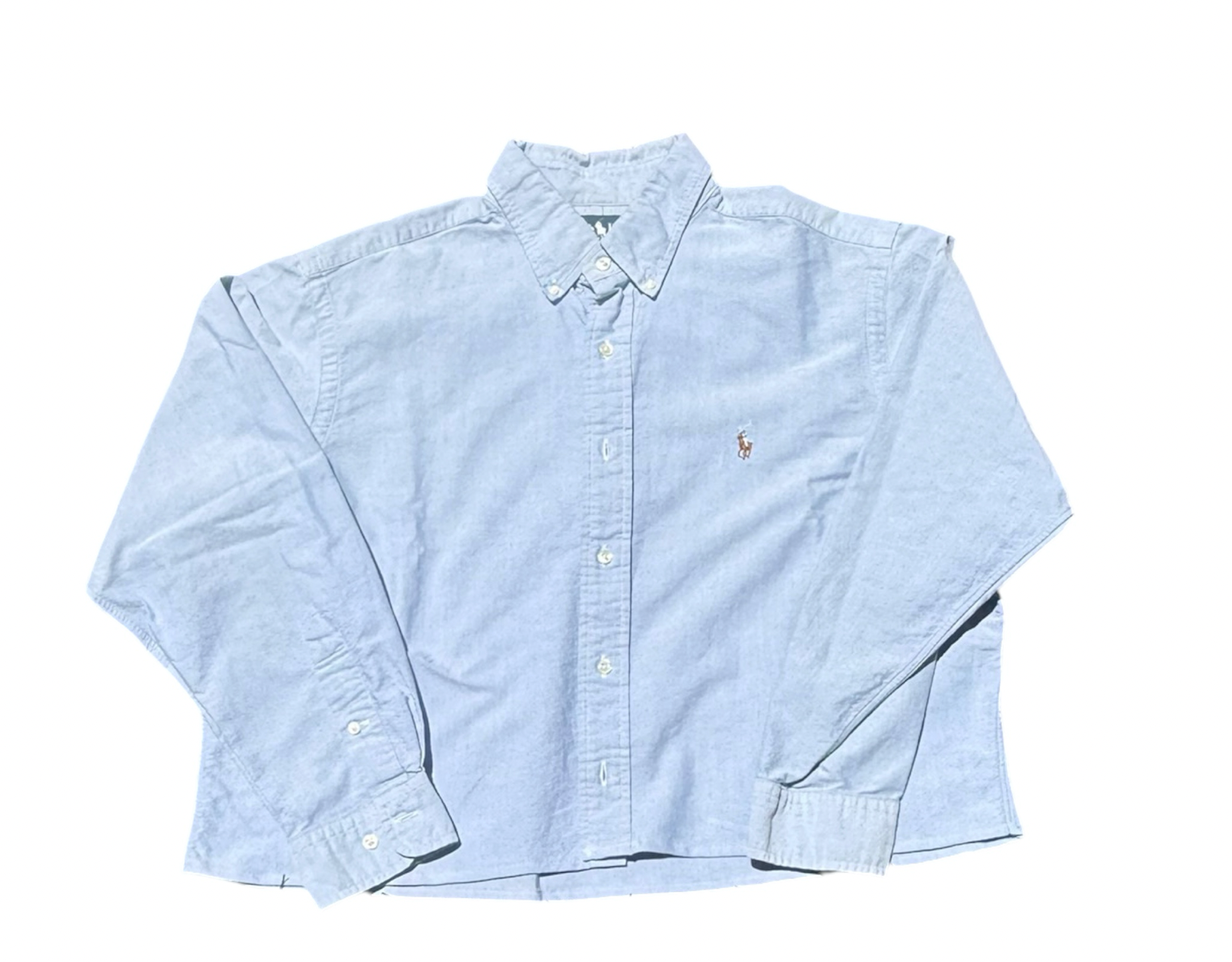 Upcycled Cropped Ralph Lauren Button Down