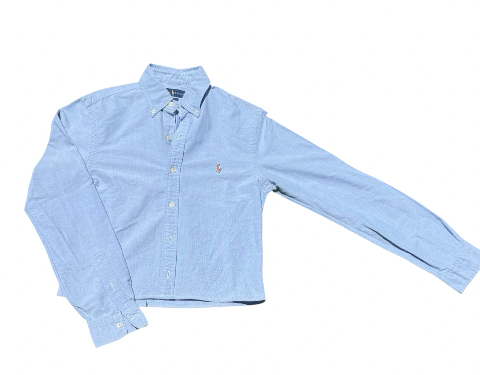 Upcycled Cropped Ralph Lauren Button Down