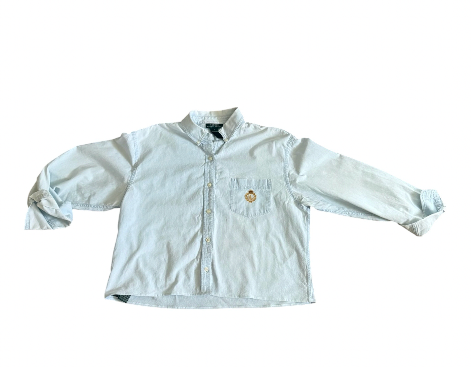 Upcycled Cropped Ralph Lauren Button Down