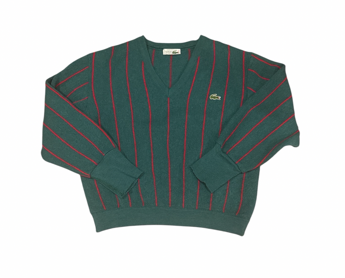 Vintage 1980s V-neck Lacoste