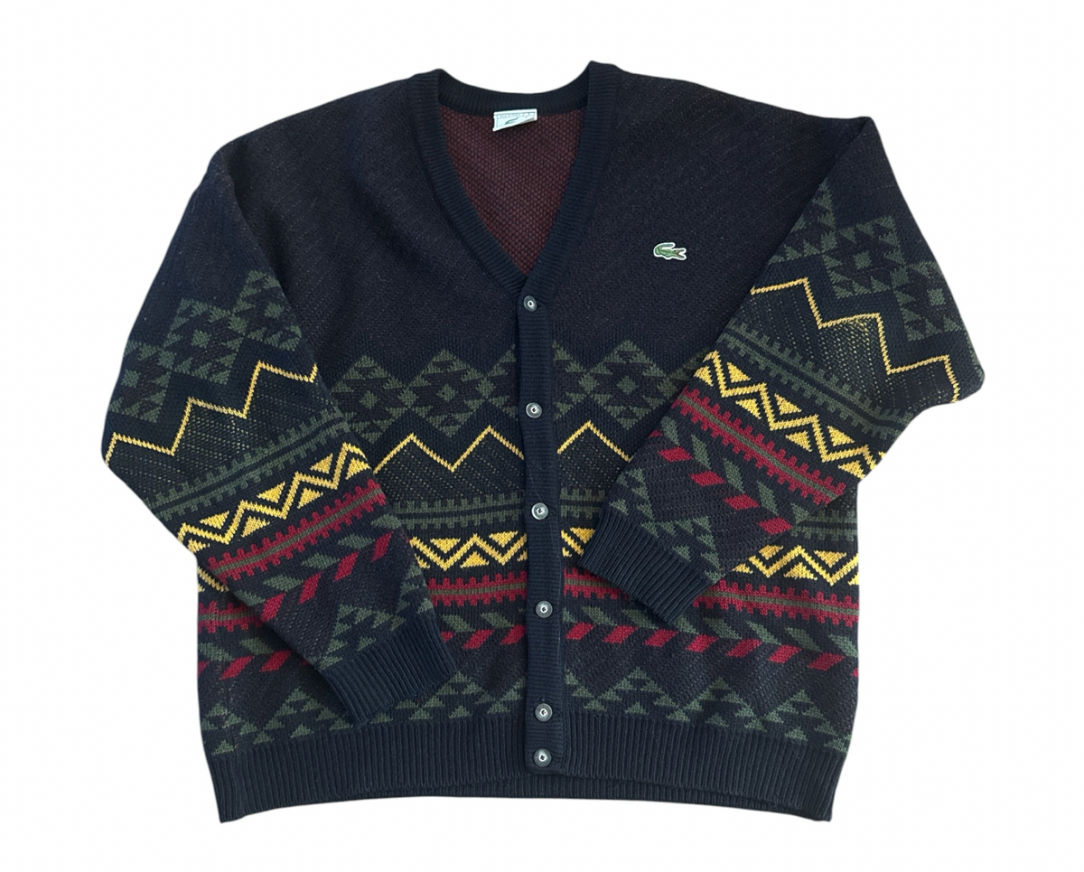 Vintage Lacoste 1980's Fair Isle Cardigan