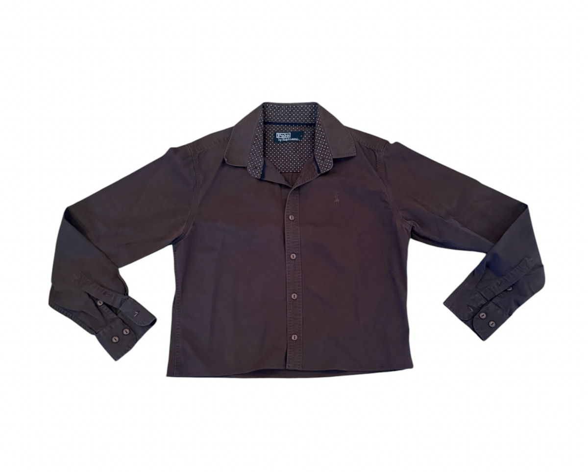 Upcycled Cropped Ralph Lauren Button Down